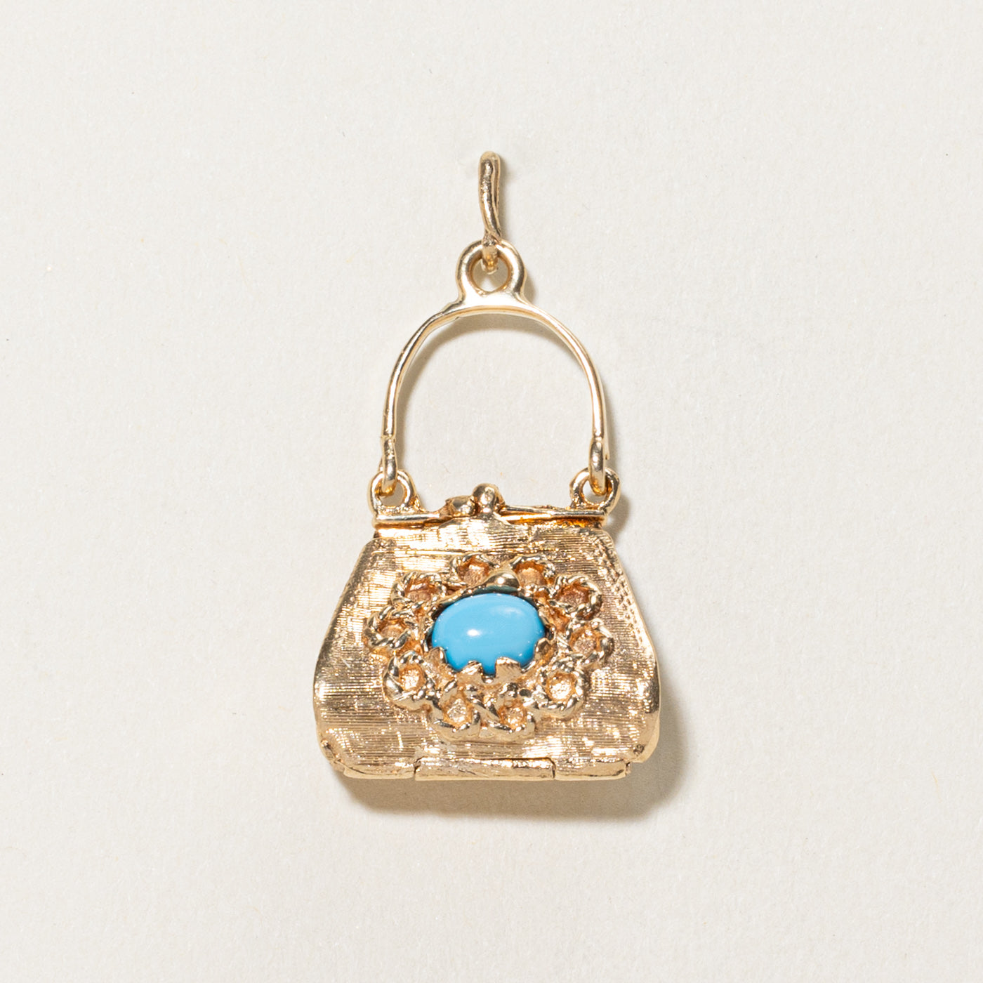 Vintage Turquoise Purse Pendant | 0.60ct