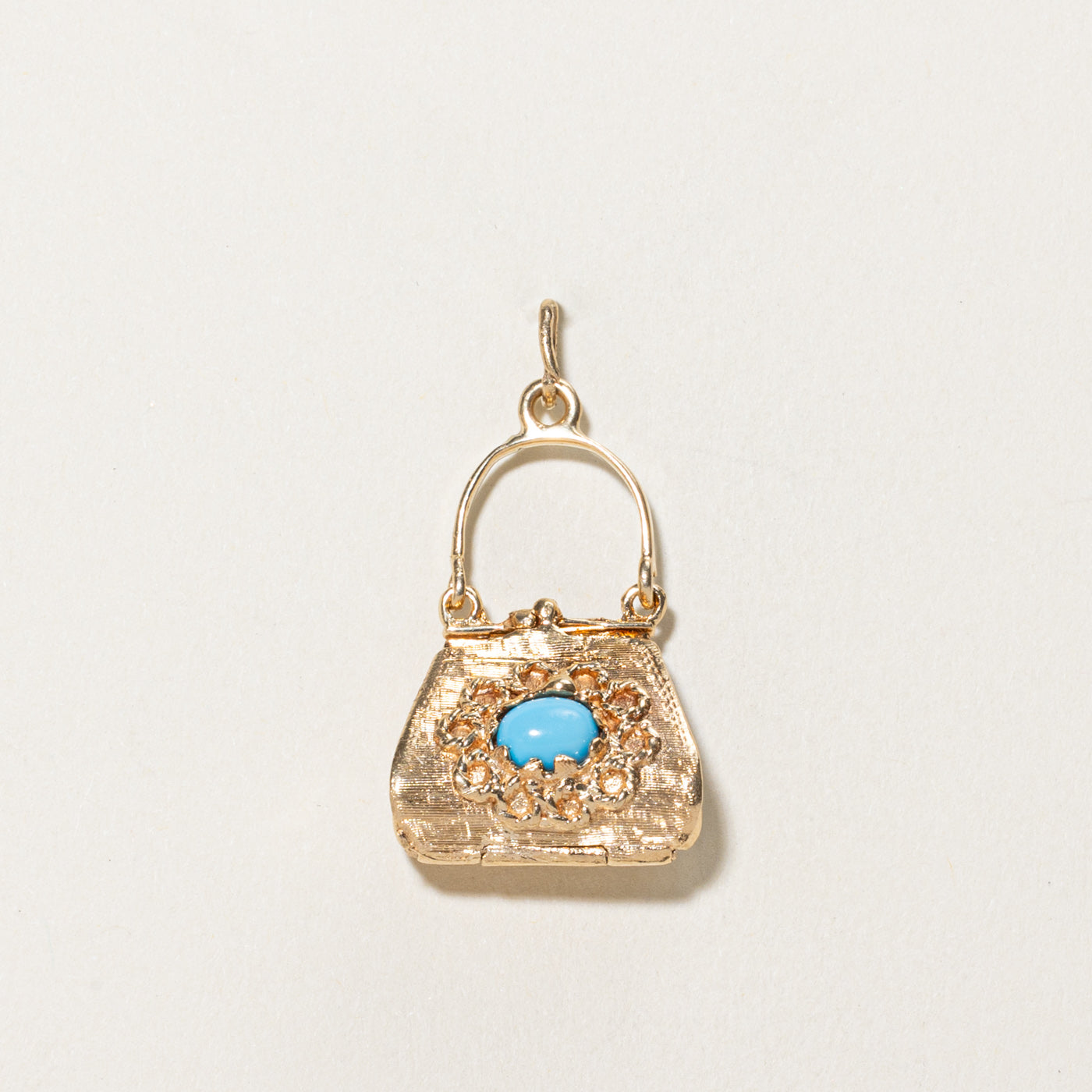 Vintage Turquoise Purse Pendant | 0.60ct