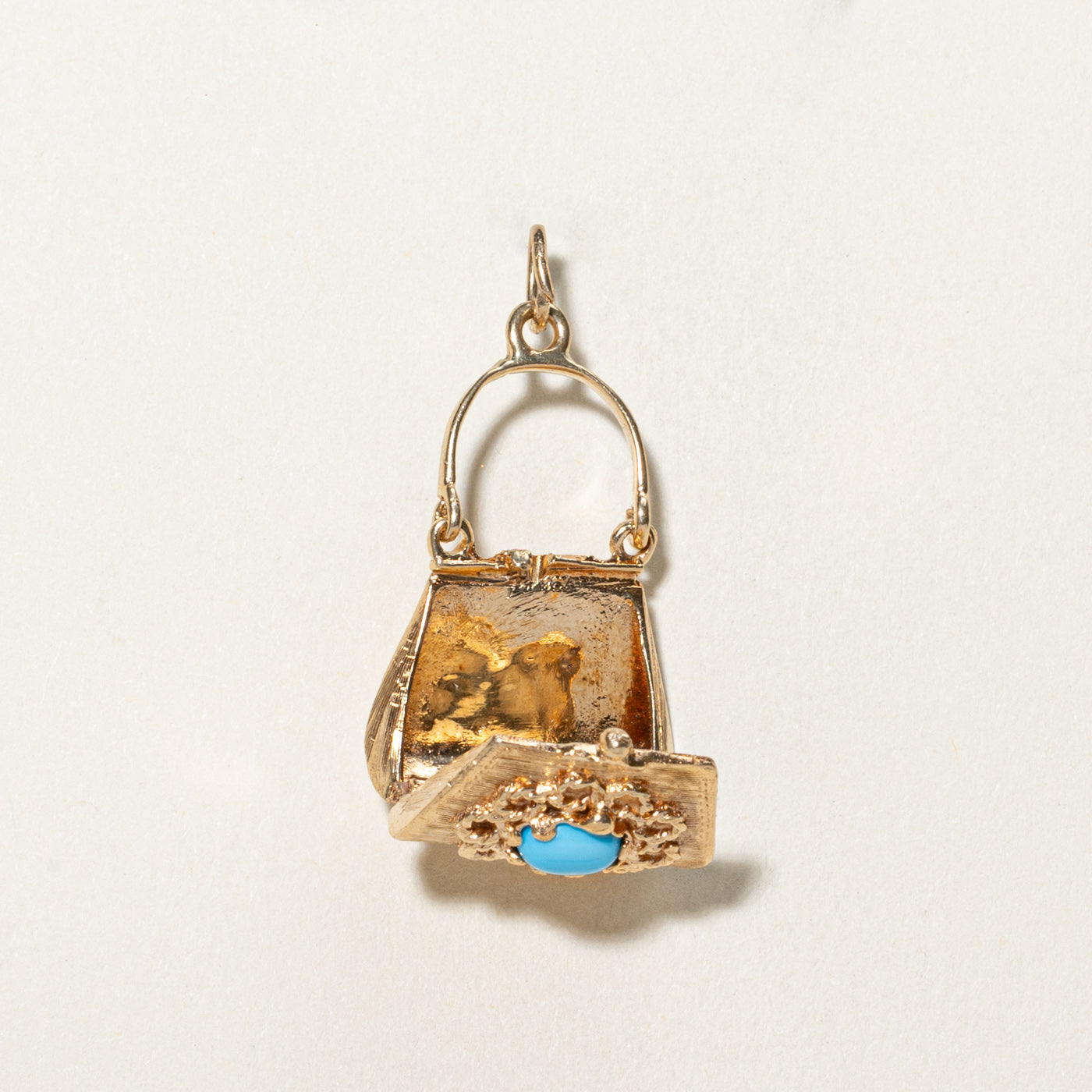 Vintage Turquoise Purse Pendant | 0.60ct