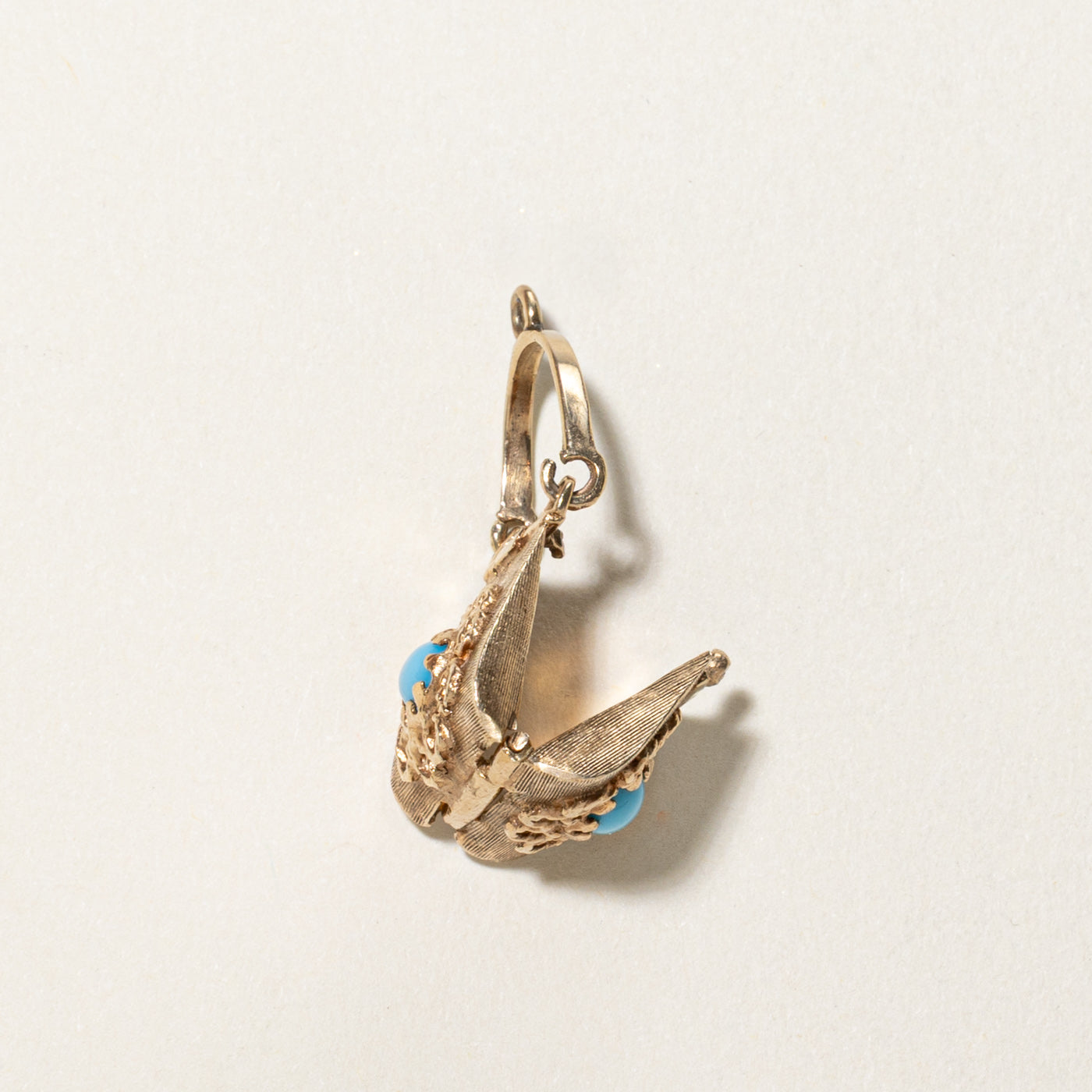 Vintage 10k Turquoise Purse Pendant | 0.60ct