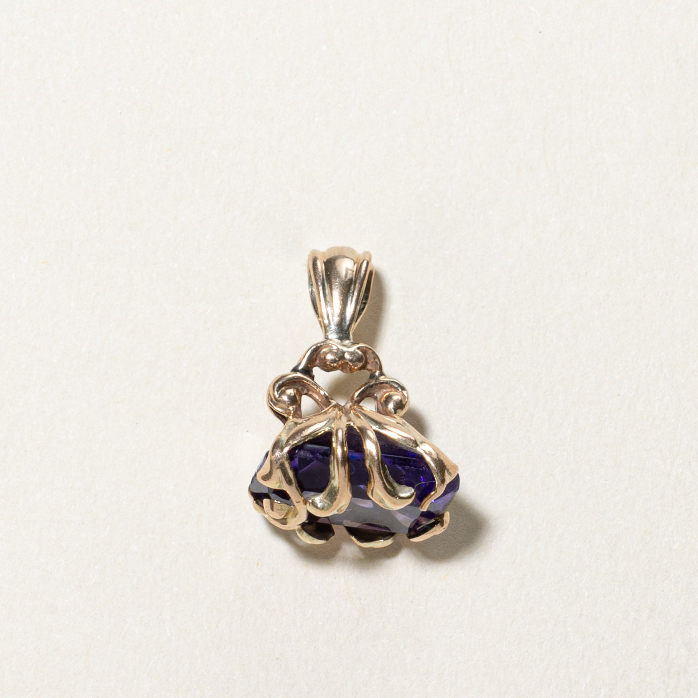 Purple Glass Fob Pendant | 5.50ct
