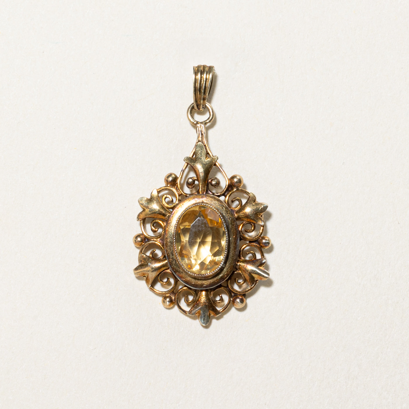 pendentif citrine vintage | 1,50 ct