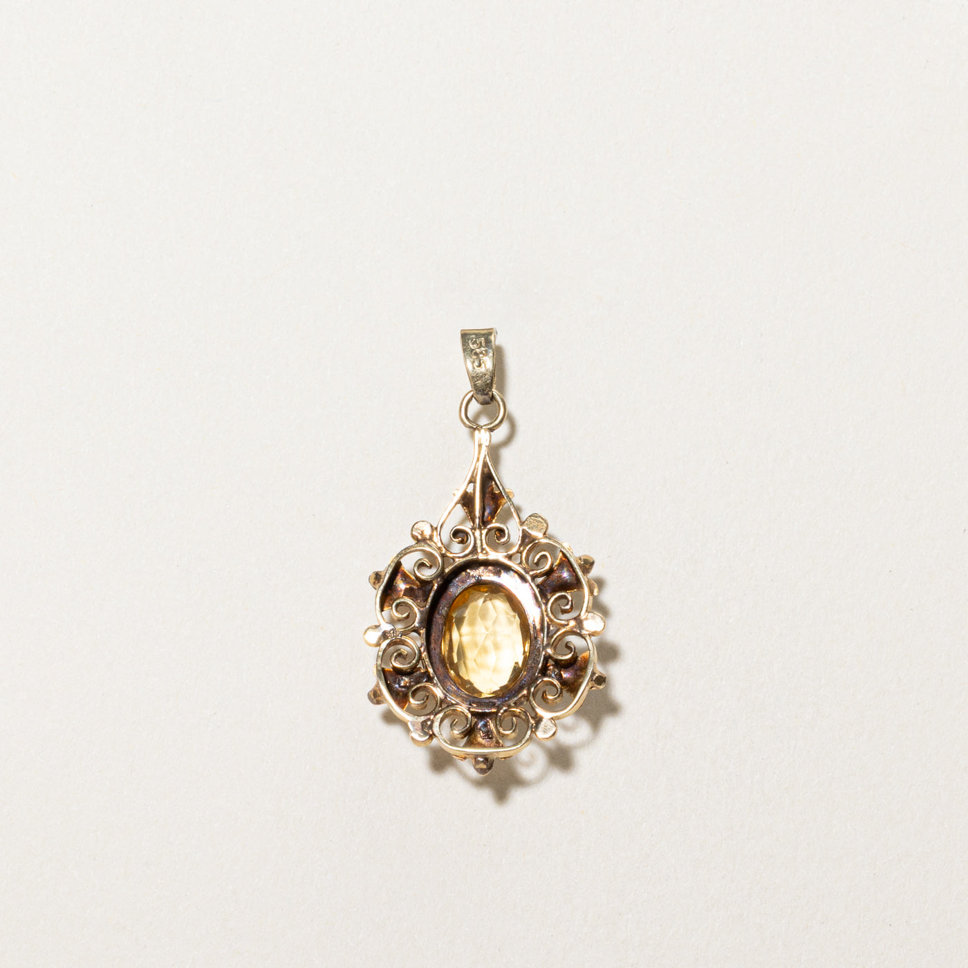 pendentif citrine vintage | 1,50 ct