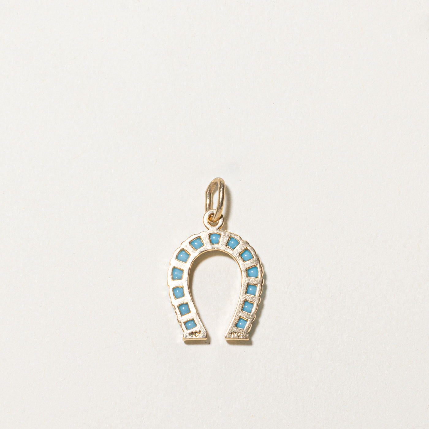 Pendentif fer à cheval vintage en turquoise | 0,52 ct