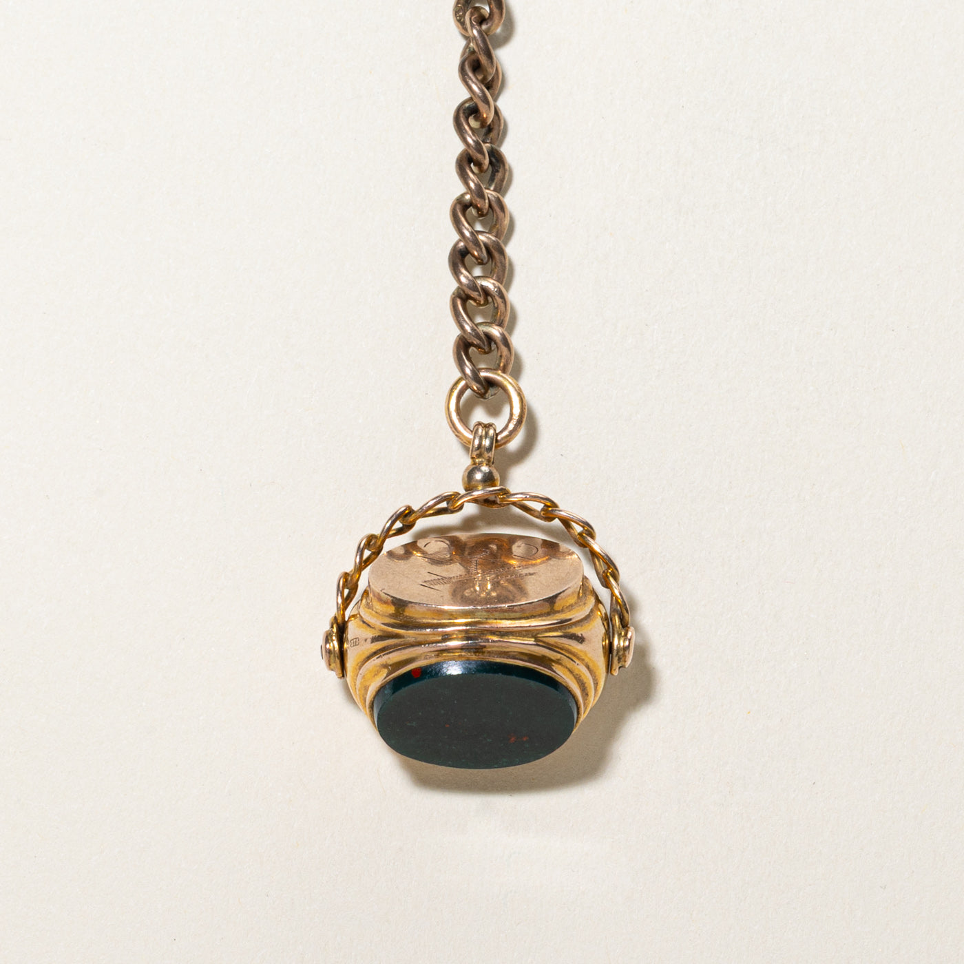 Art Deco Era 1925 Birmingham Initial 'A'  Seal Fob Pendant | 9.00ctw