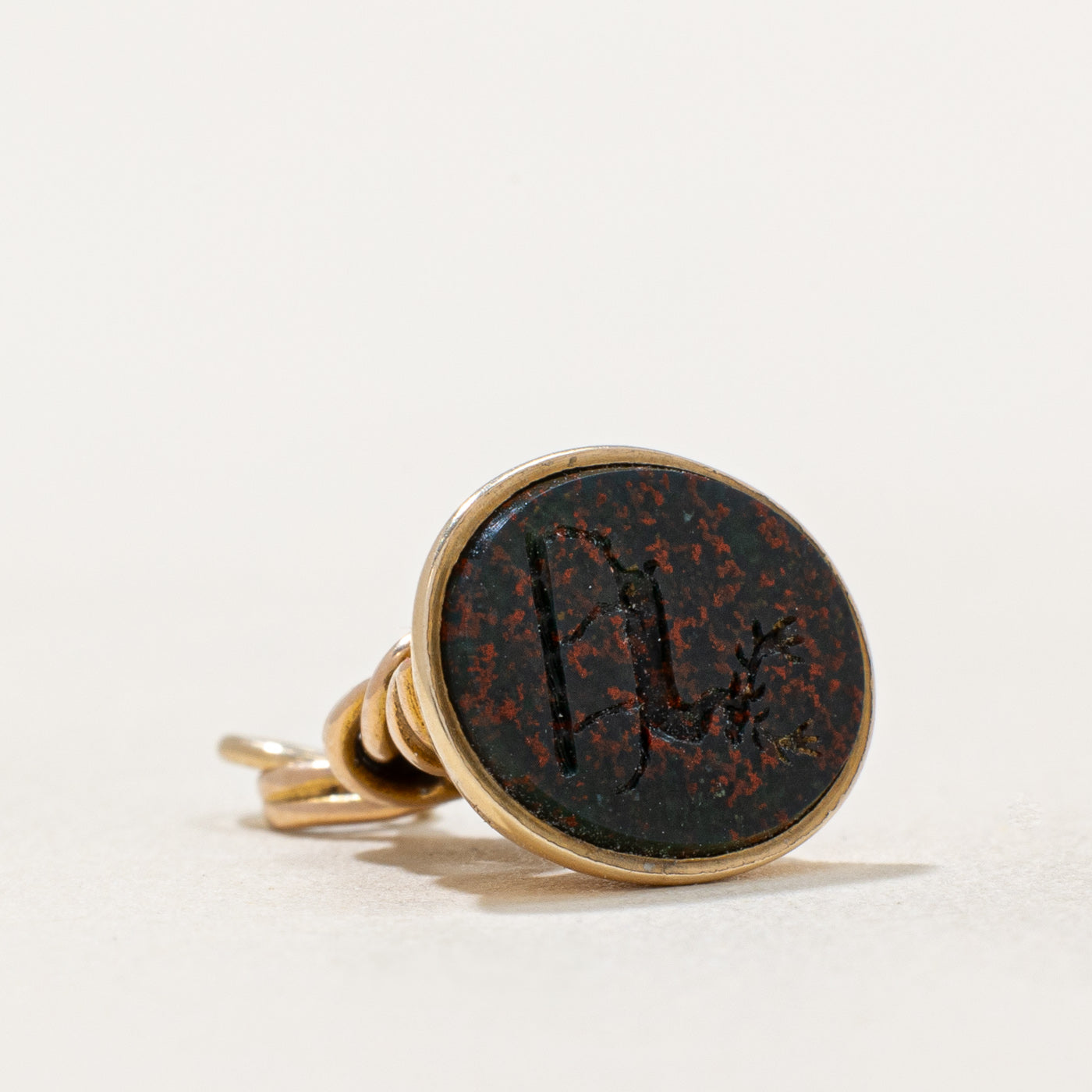 Antique Bloodstone Deer Fob Charm | 0.80ct