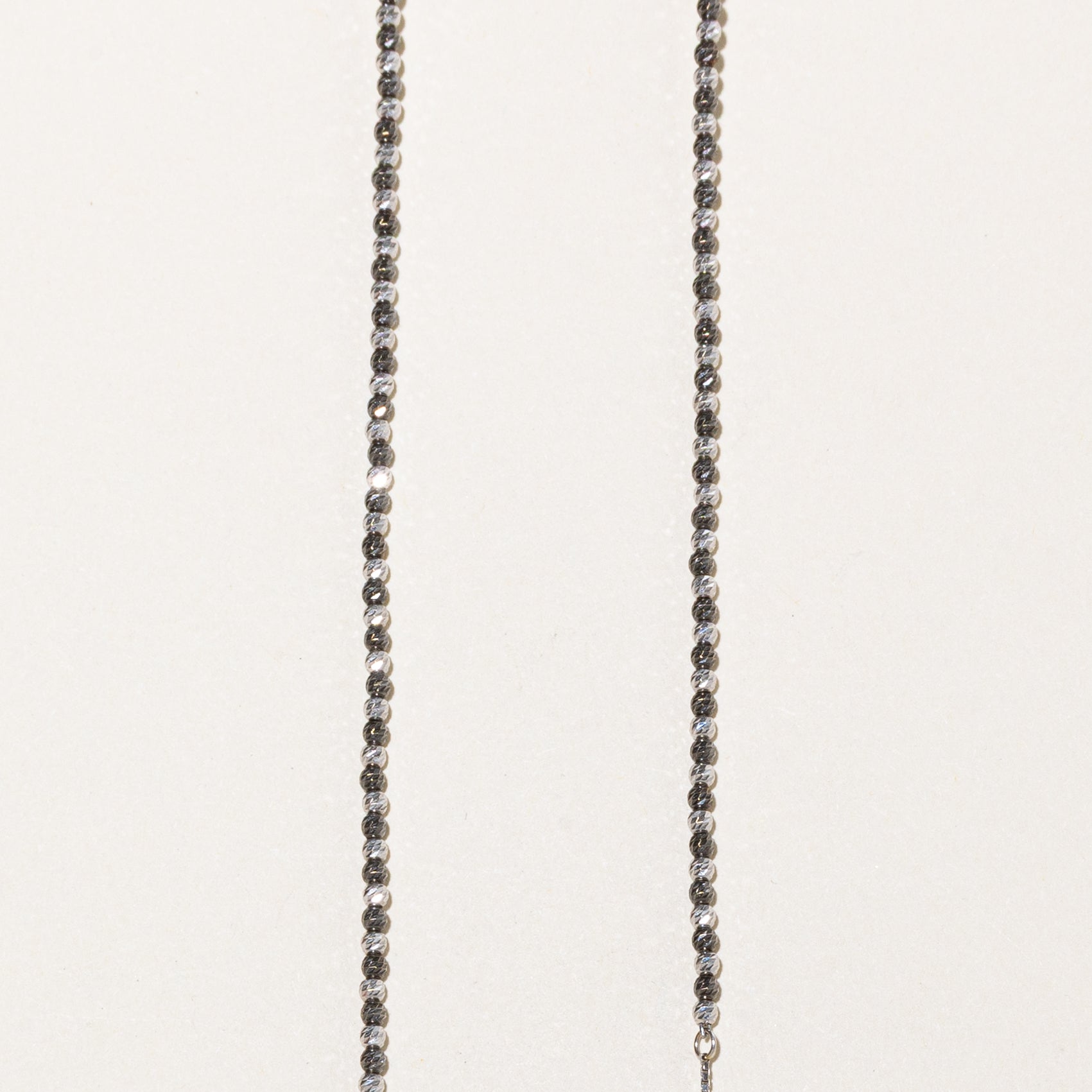 18k Tahitian Black Pearl & Black Diamond Beaded Necklace | 0.12ctw | 9.50mm | 17.5"