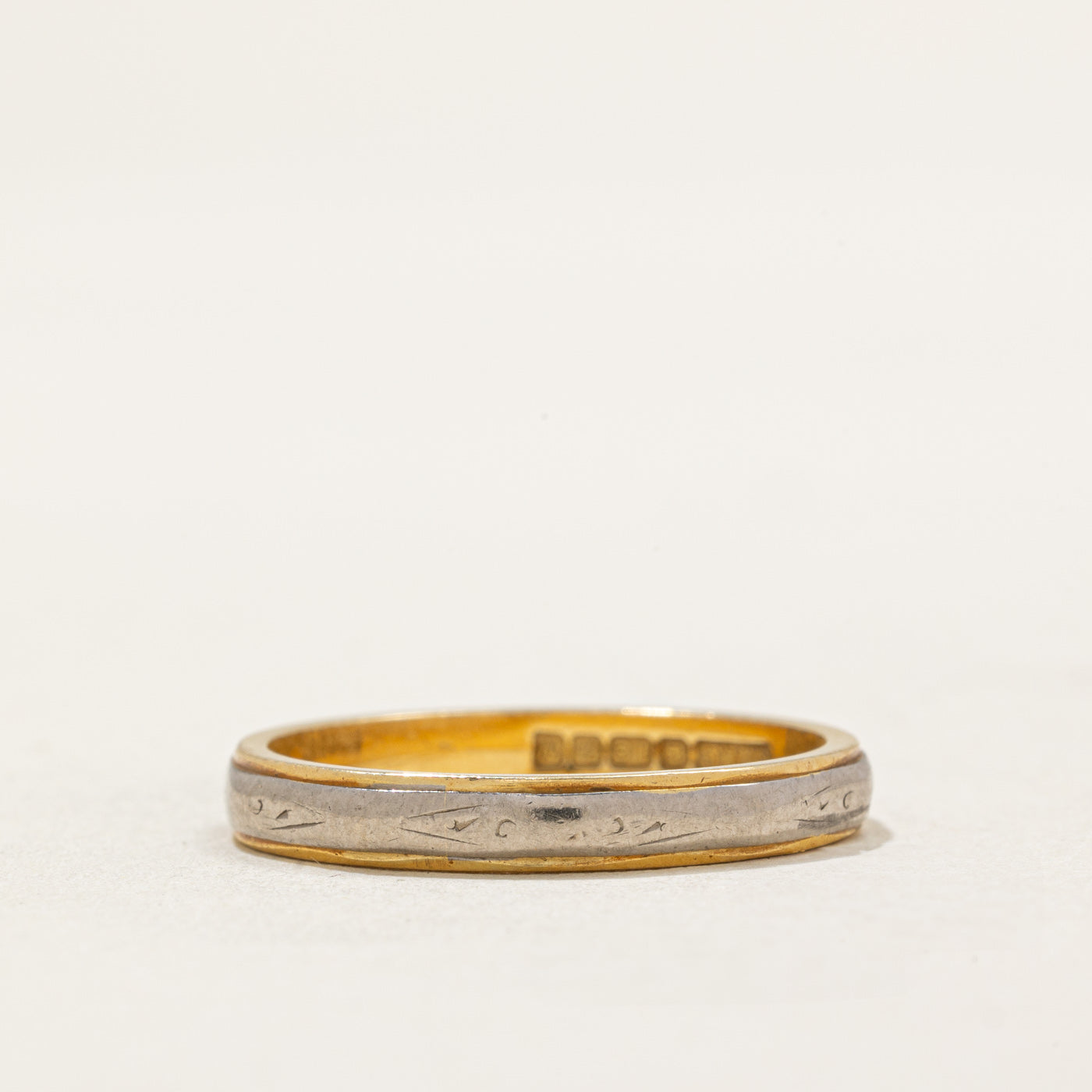1962 Birmingham 18k Two Tone Gold Wedding Band | 2.75mm | SZ 6.5
