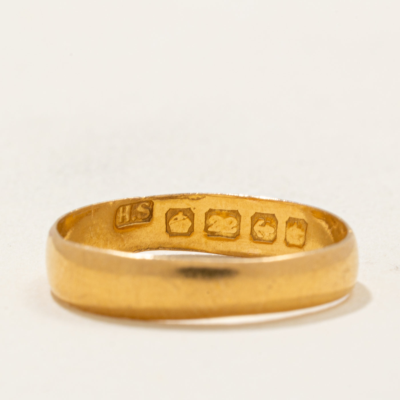 Alliance Bimringham en or jaune 22 carats | 3,80 mm | Taille 5,25