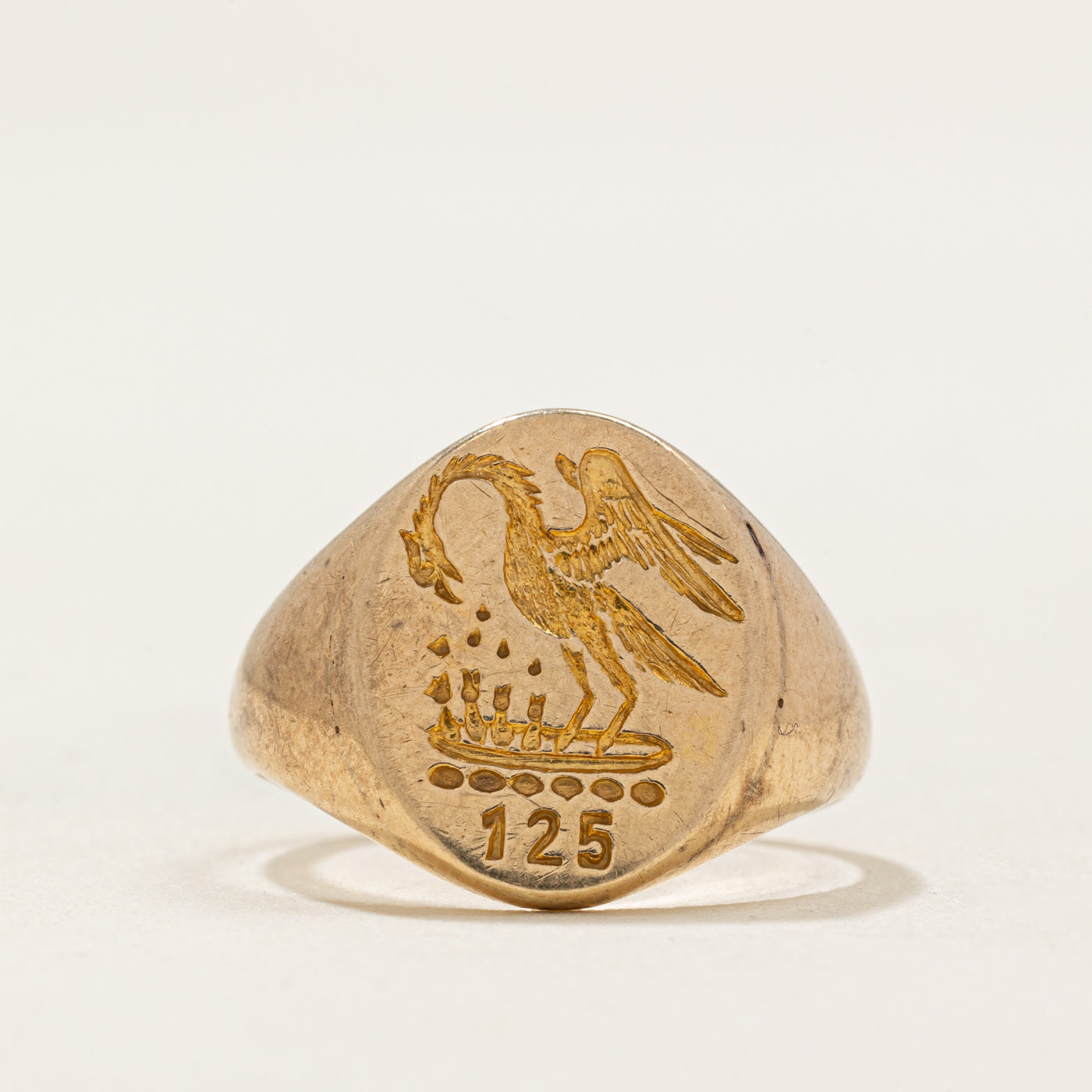 Bague vintage canadienne en or jaune 14 carats | Taille 4