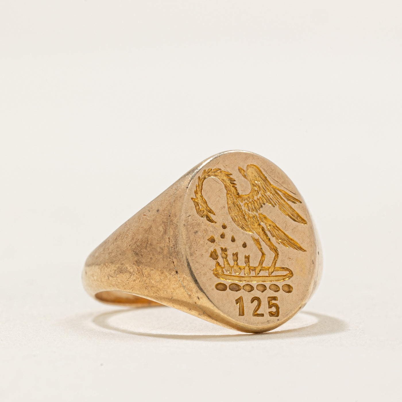 Bague vintage canadienne en or jaune 14 carats | Taille 4