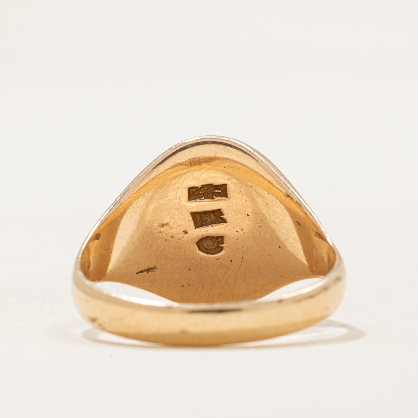 Vintage Canadian 10k Yellow Gold Portrait Ring | SZ 10.5