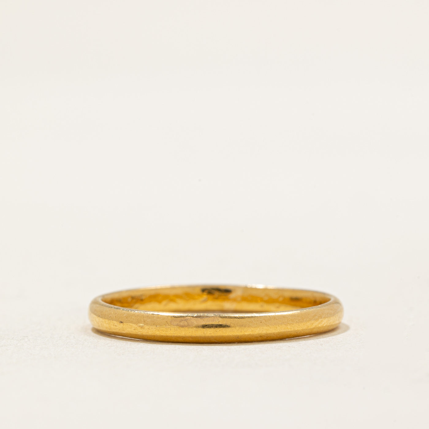 Alliance vintage en or jaune 22 carats, imitation poinçon | 2,35 mm | Taille 7,75