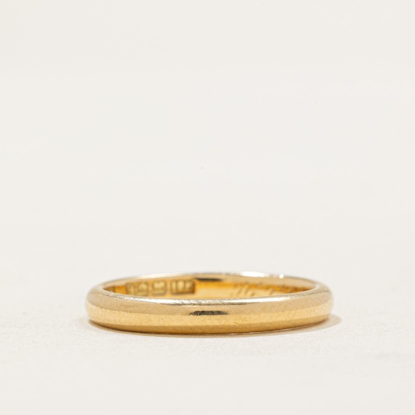 Alliance vintage en or jaune 18 carats, imitation poinçon | 2,70 mm | Taille 6