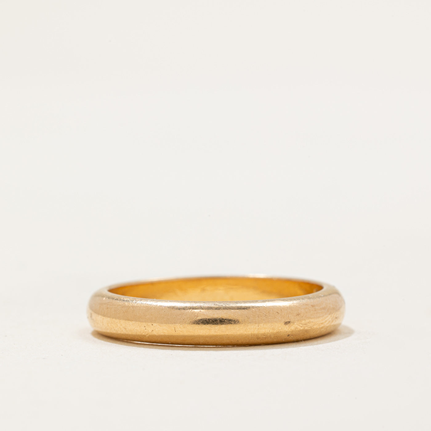 Alliance vintage italienne en or jaune 18 carats | 3,40 mm | Taille 6,75