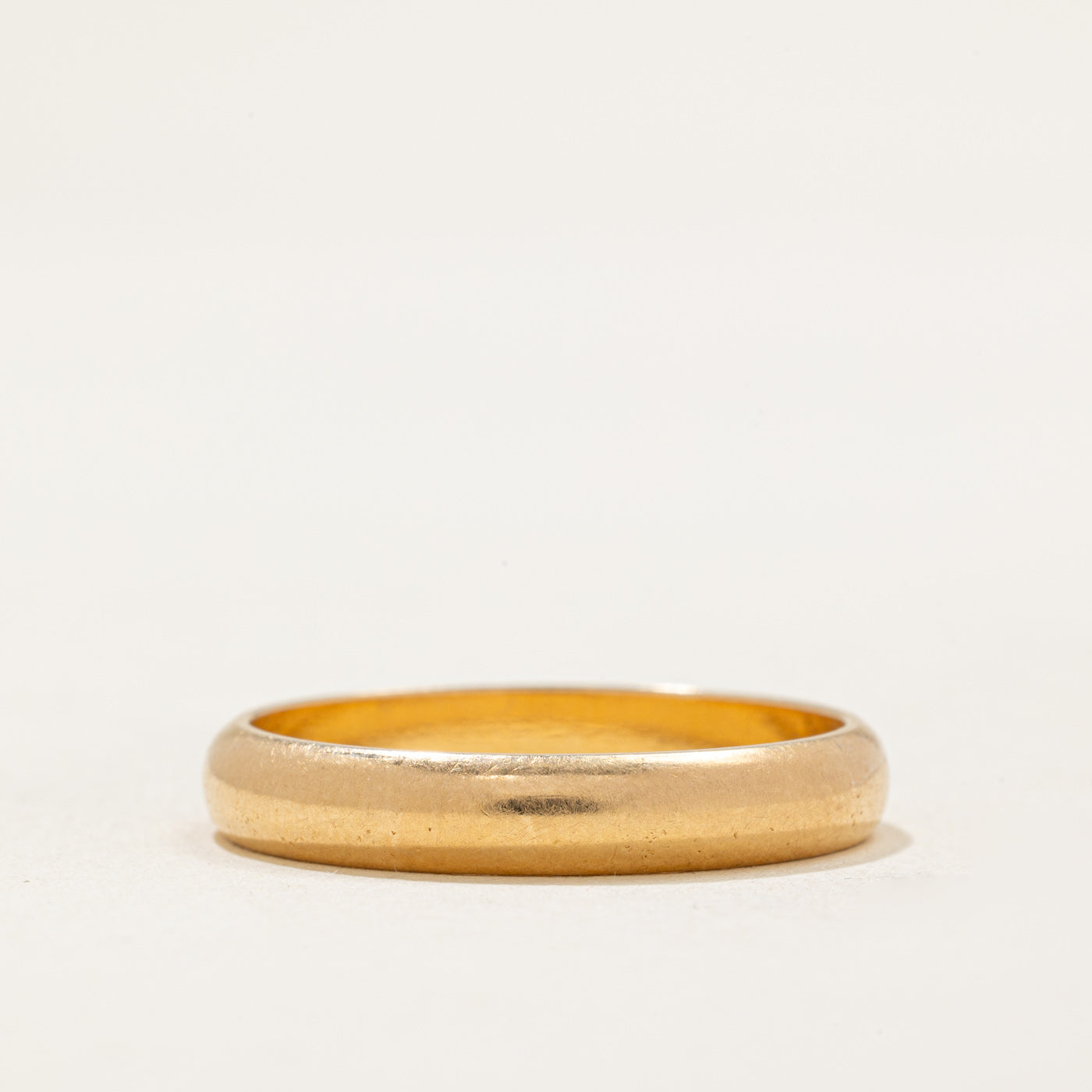 Alliance vintage italienne en or jaune 18 carats | 3,70 mm | Taille 9,25