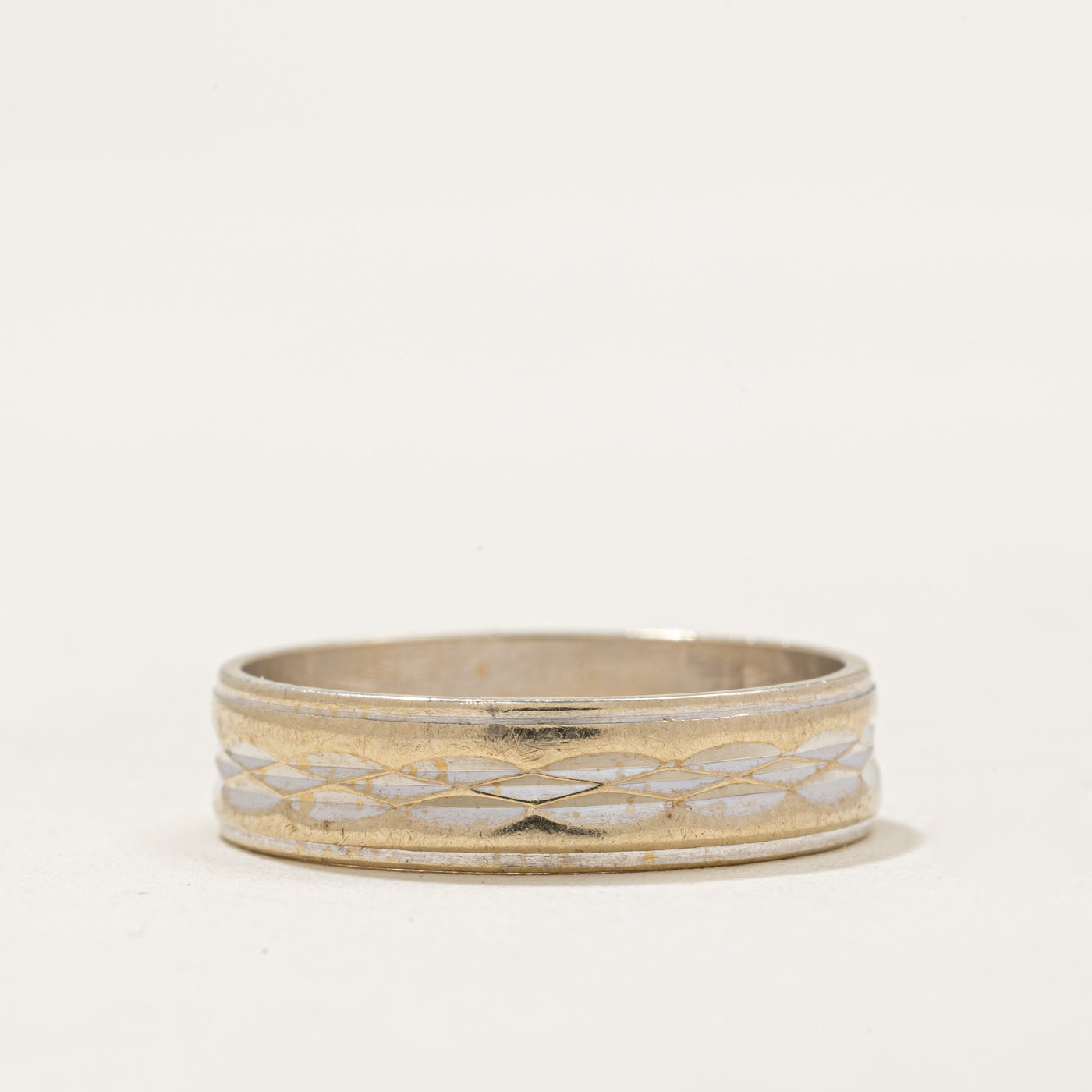 Vintage Italian 18k White Gold Band | 4.95mm | SZ 6