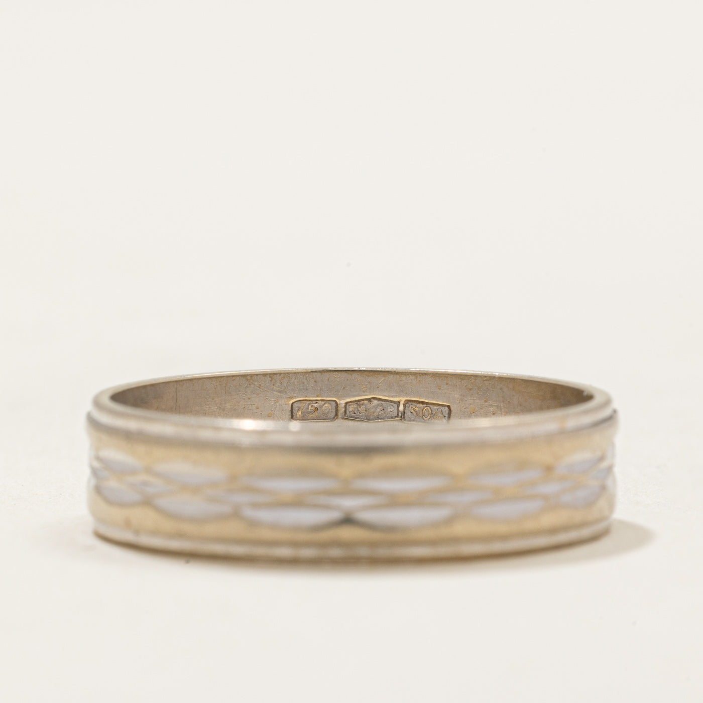 Vintage Italian 18k White Gold Band | 4.95mm | SZ 6