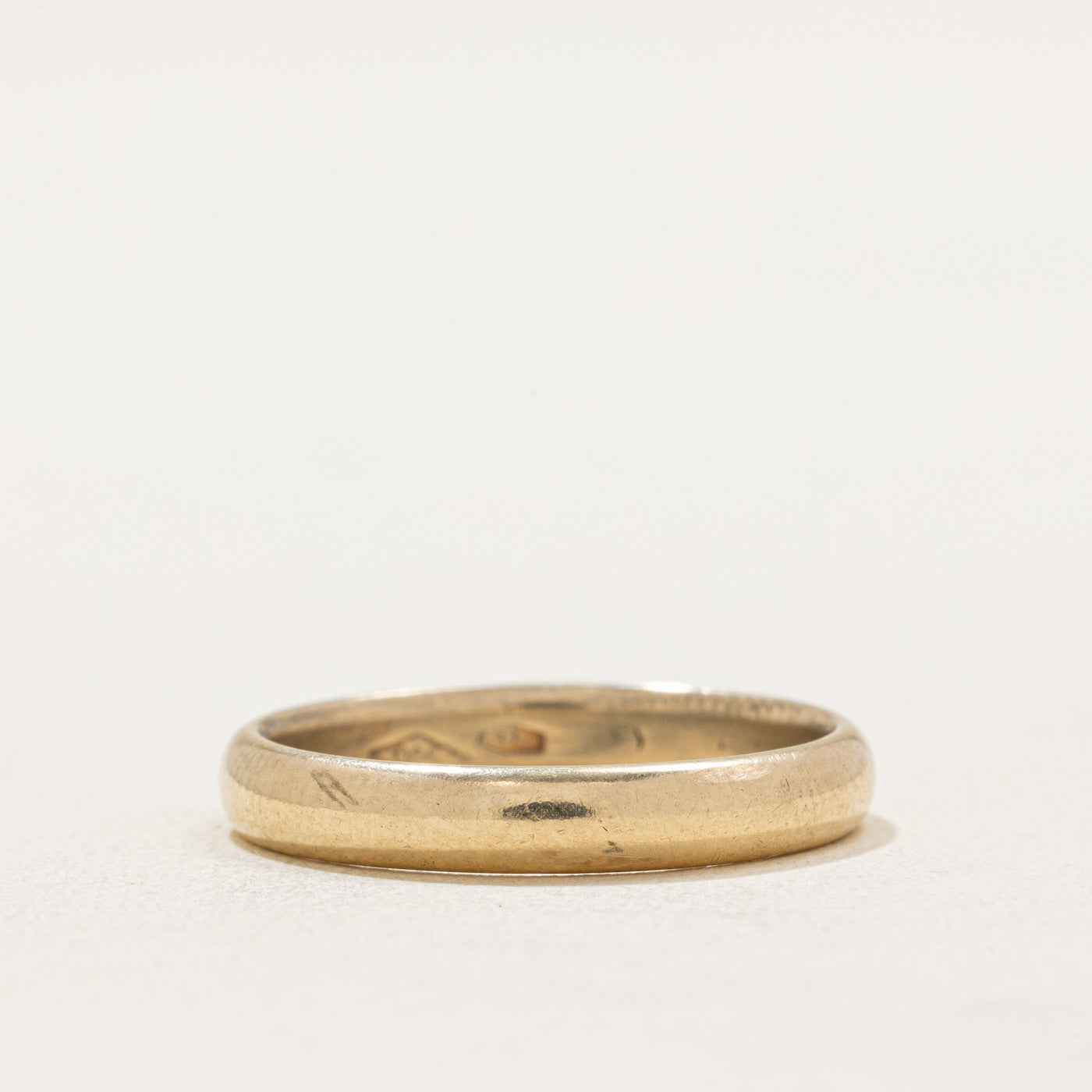 Alliance vintage italienne en or jaune 12 carats | 3,20 mm | Taille 6,75
