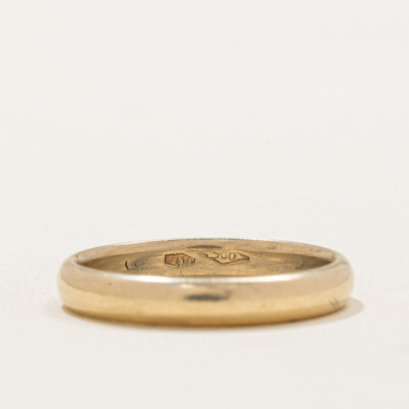 Alliance vintage italienne en or jaune 12 carats | 3,20 mm | Taille 6,75