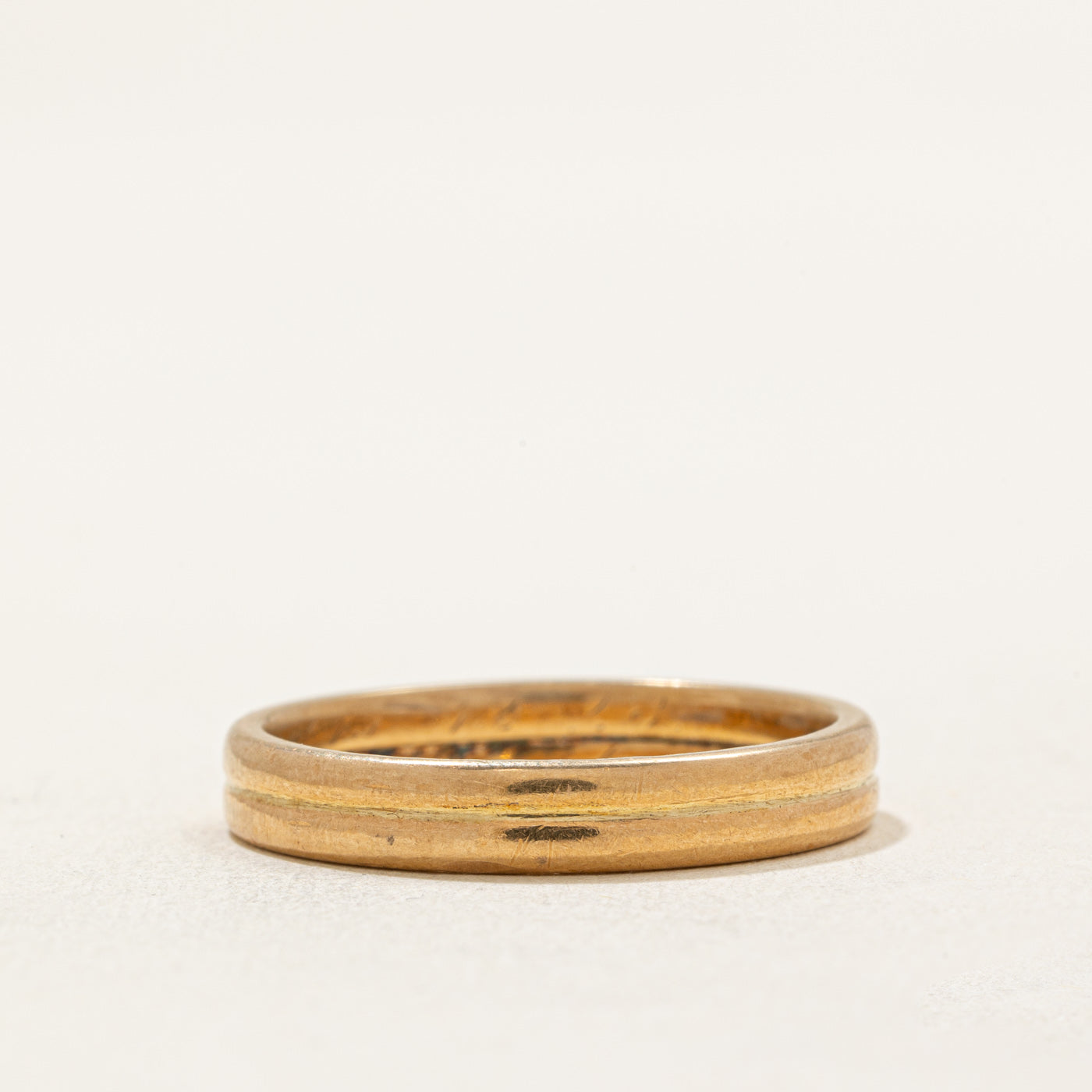 1920s Finnish Double-Hallmarked 18k Yellow Gold Band | 3.60mm | SZ 9.25