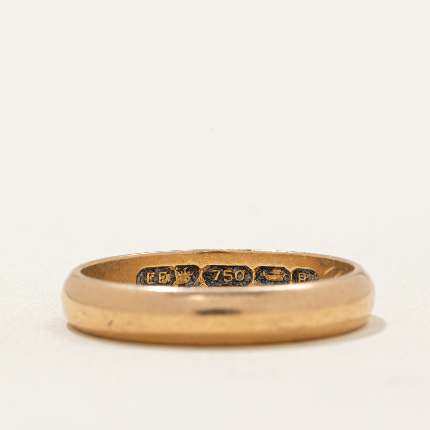 1968 Finnish Hallmarked 18k Yellow Gold Wedding Band | 3.95mm | SZ 10.25
