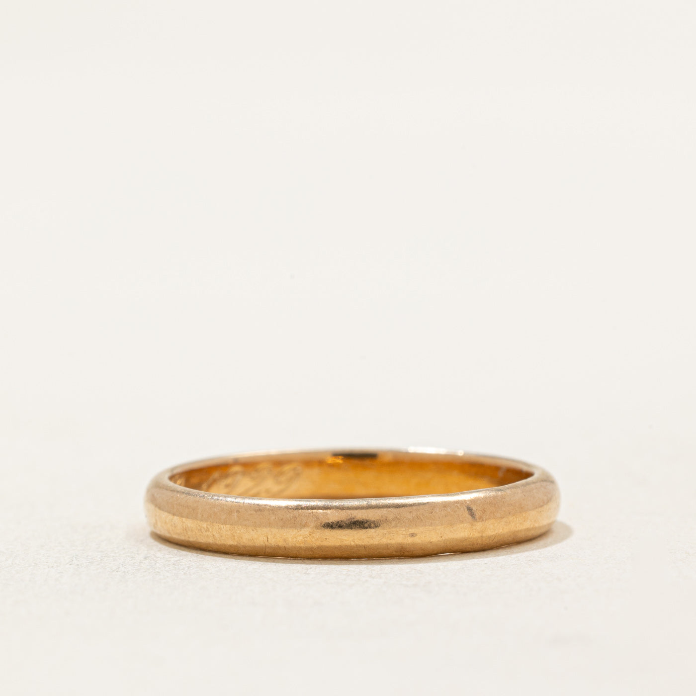1935 Finnish 18k Yellow Gold Wedding Band | 2.95mm | SZ 8.75
