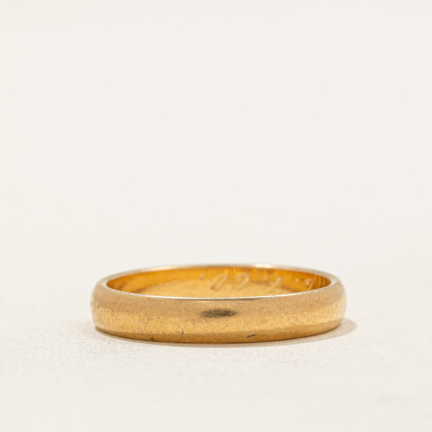 Alliance finlandaise en or jaune 18 carats de 1959 | 3,45 mm | Taille 7,25