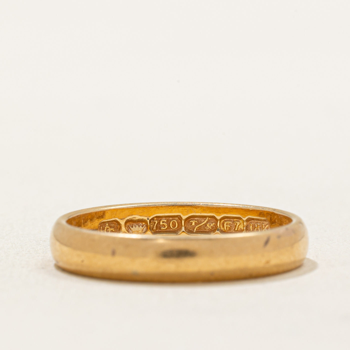 Alliance finlandaise en or jaune 18 carats de 1959 | 3,45 mm | Taille 7,25