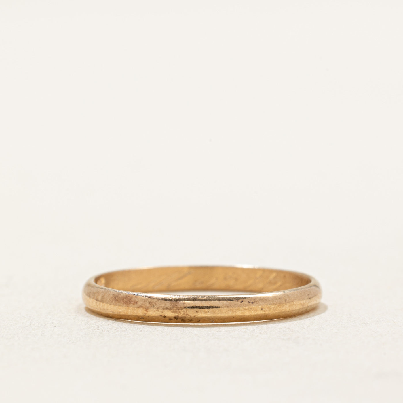 Alliance finlandaise en or jaune 14 carats de 1987 | 2,15 mm | Taille 6,75