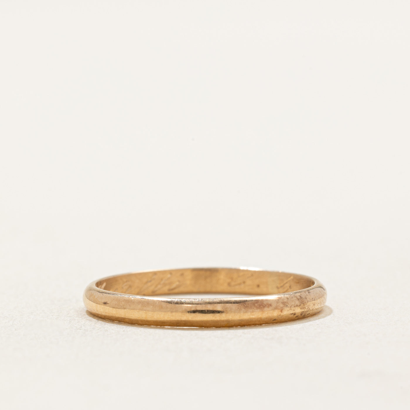 Alliance finlandaise en or jaune 14 carats de 1987 | 2,15 mm | Taille 6,75