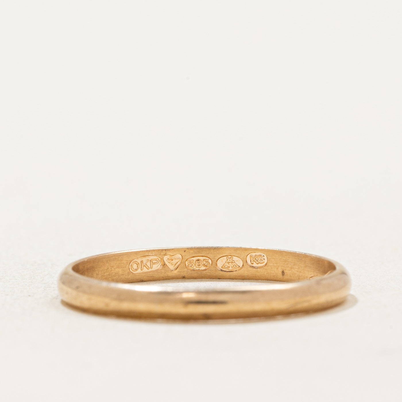 1987 Finnish 14k Yellow Gold Wedding Band | 2.15mm | SZ 6.75