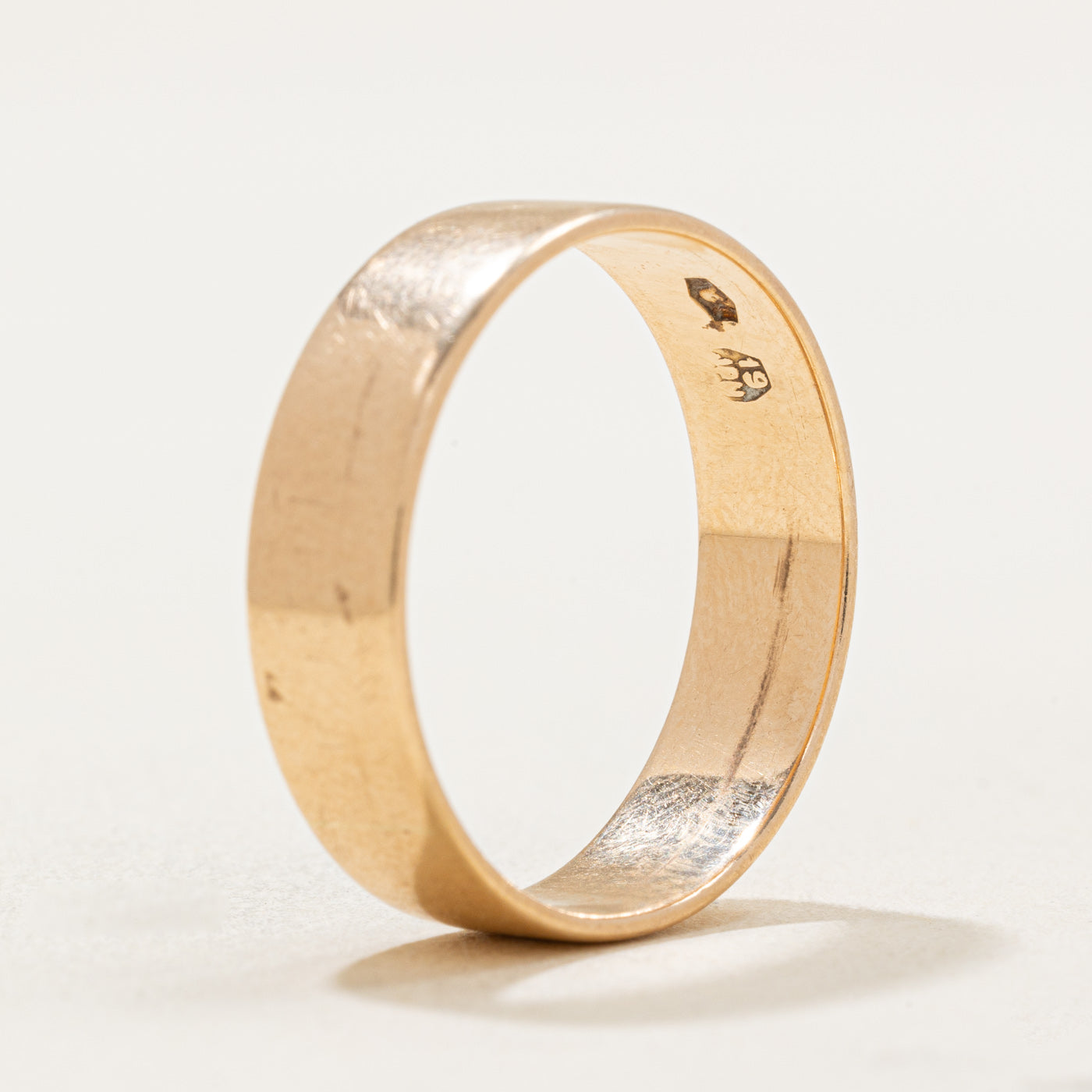 Alliance vintage Varsovie en or rose 14 carats | 5,65 mm | Taille 10,25