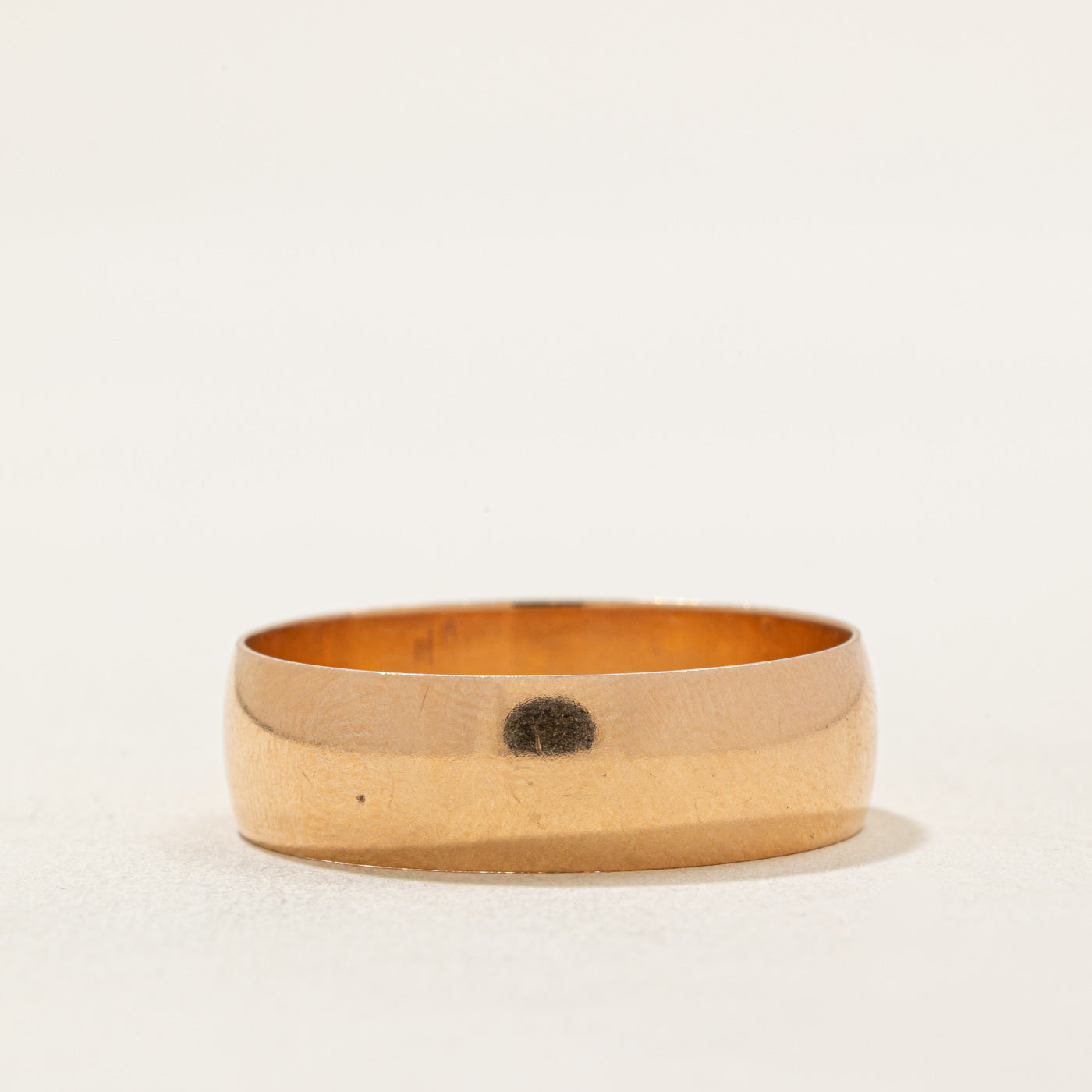 1977 Soviet Hallmarked 14k Rose Gold Wedding Band | 7.20mm | SZ 14.25