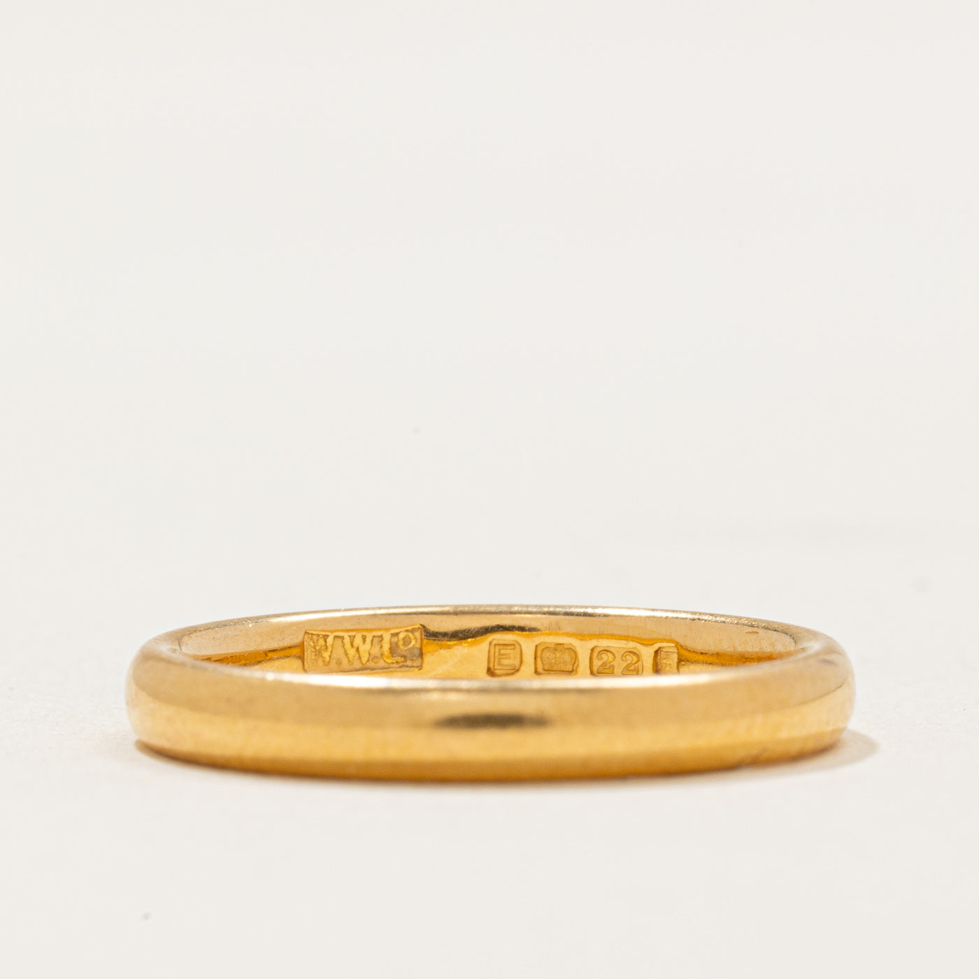 Alliance en or jaune 22 carats, Londres 1940 | 2,65 mm | Taille 5,75