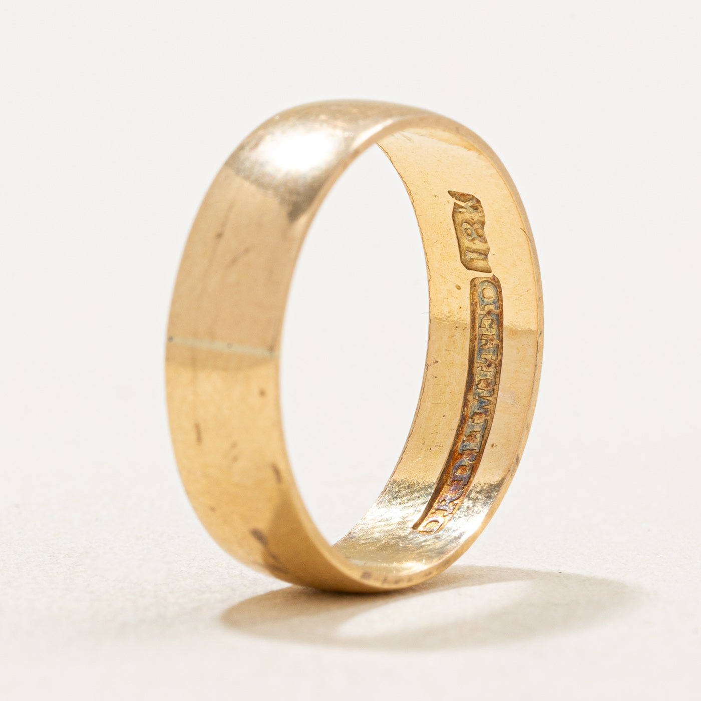 18k Yellow Gold Wedding Band | 4.95mm | SZ 5.75