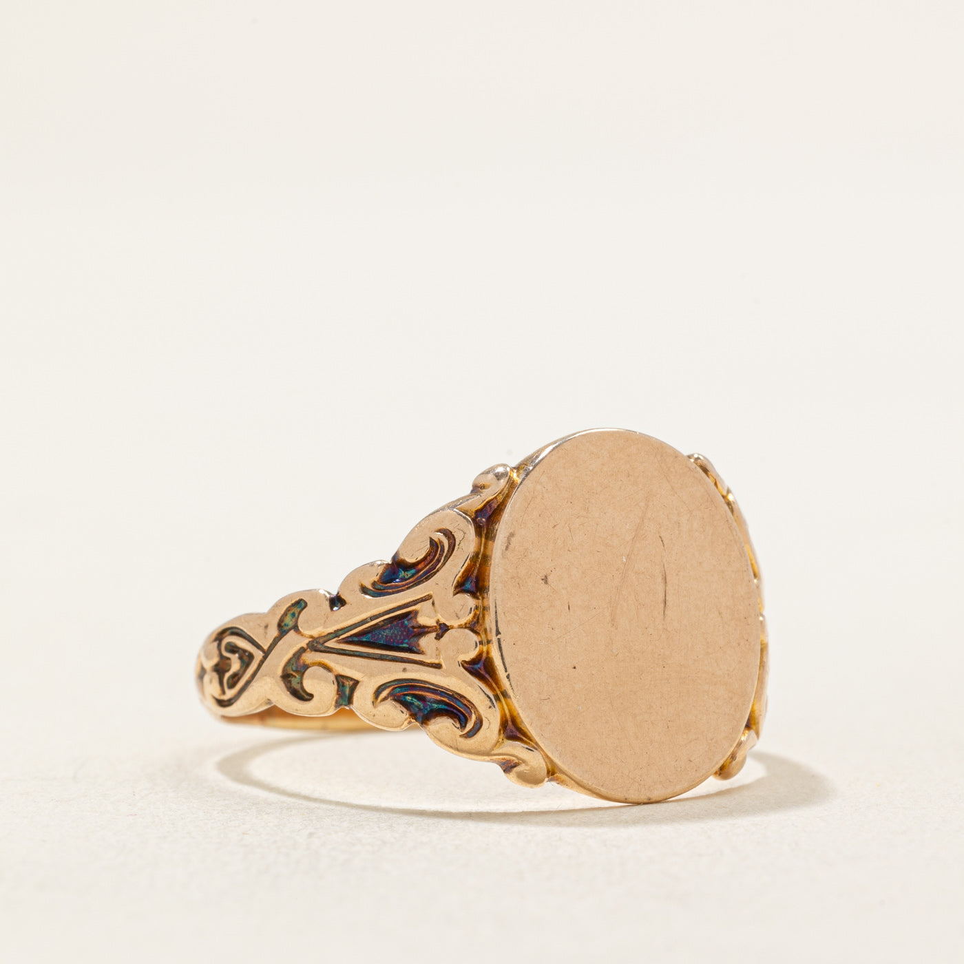 10k Yellow Gold Signet Ring | SZ 11