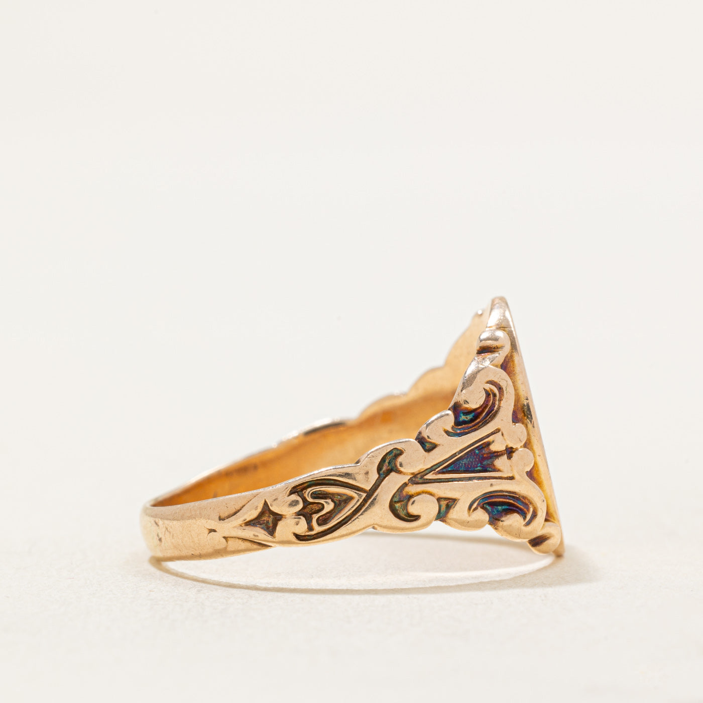 10k Yellow Gold Signet Ring | SZ 11