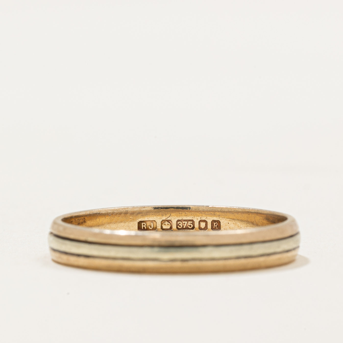 1991 London 9k Two Tone Gold Wedding Band | 3.05mm | SZ 6.75