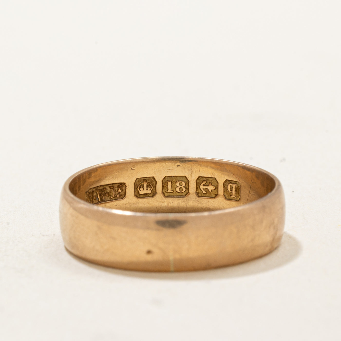 1915 Birmingham 18k Yellow Gold Wedding Band | SZ 5.5