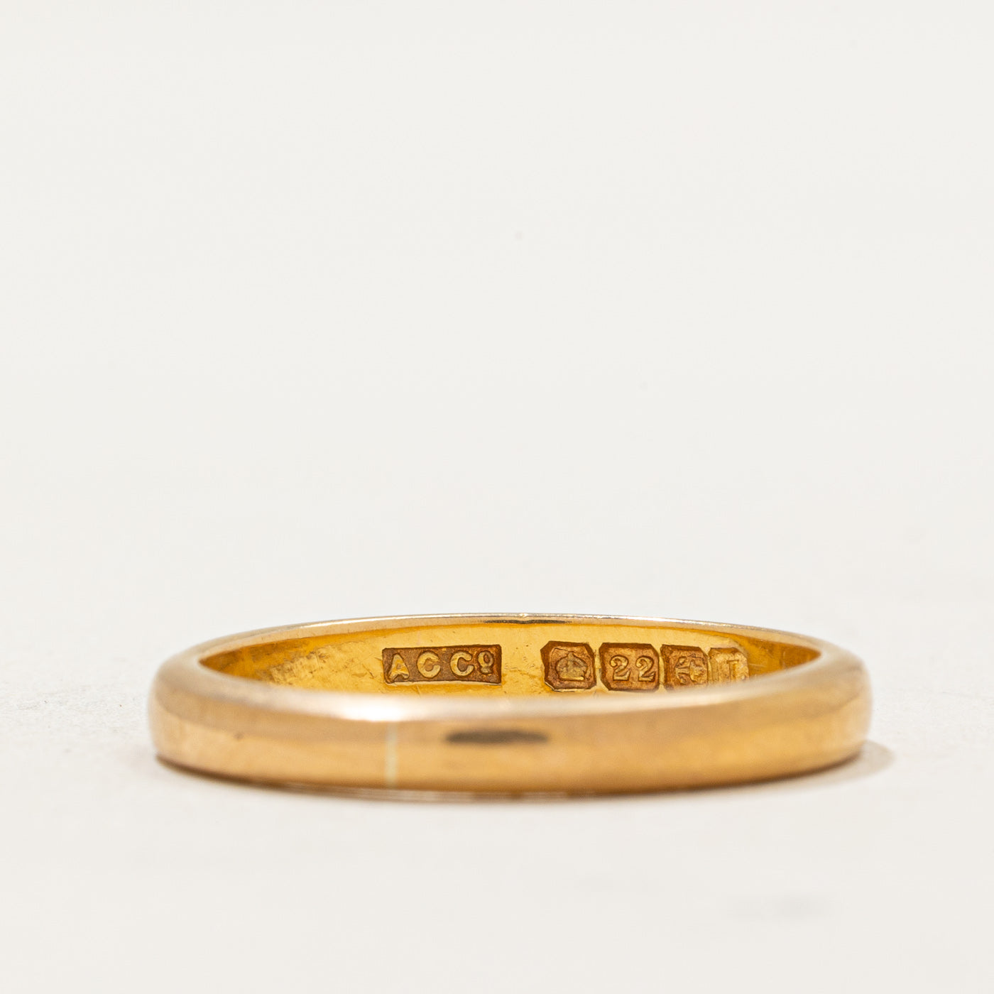 Alliance en or jaune 22 carats Birmingham 1935 | 2,60 mm | Taille 6,25
