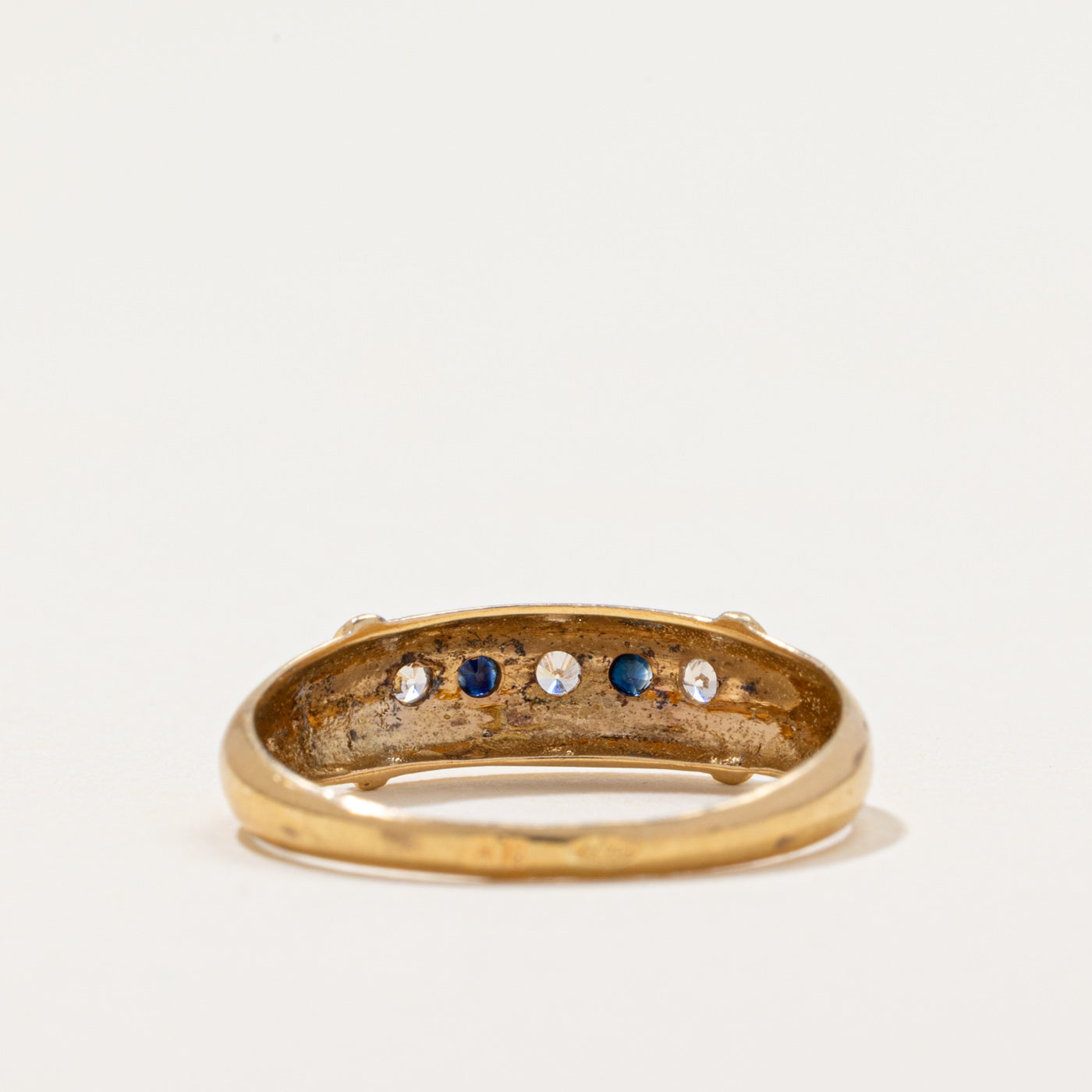 Five Stone Zircon & Sapphire Band | 0.05ctw | SZ 6.5