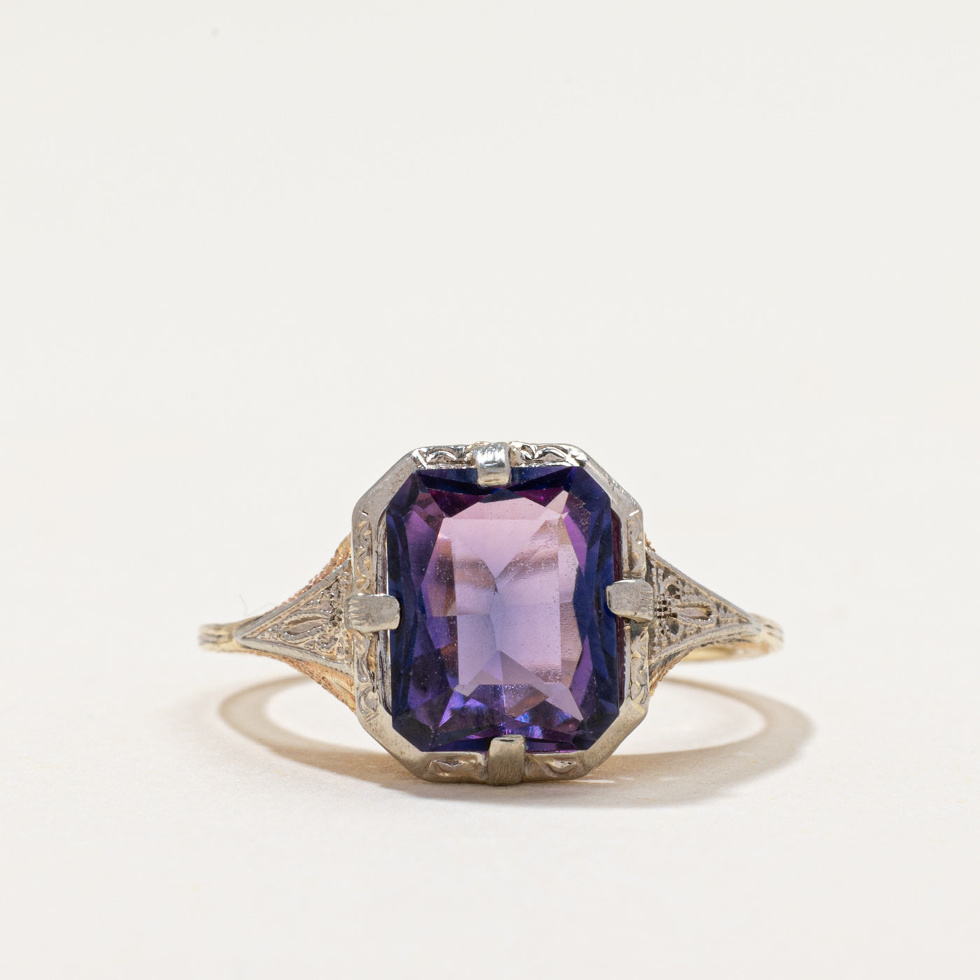 Synthetic Colour Change Sapphire Ring | 2.80ct | SZ 5.75
