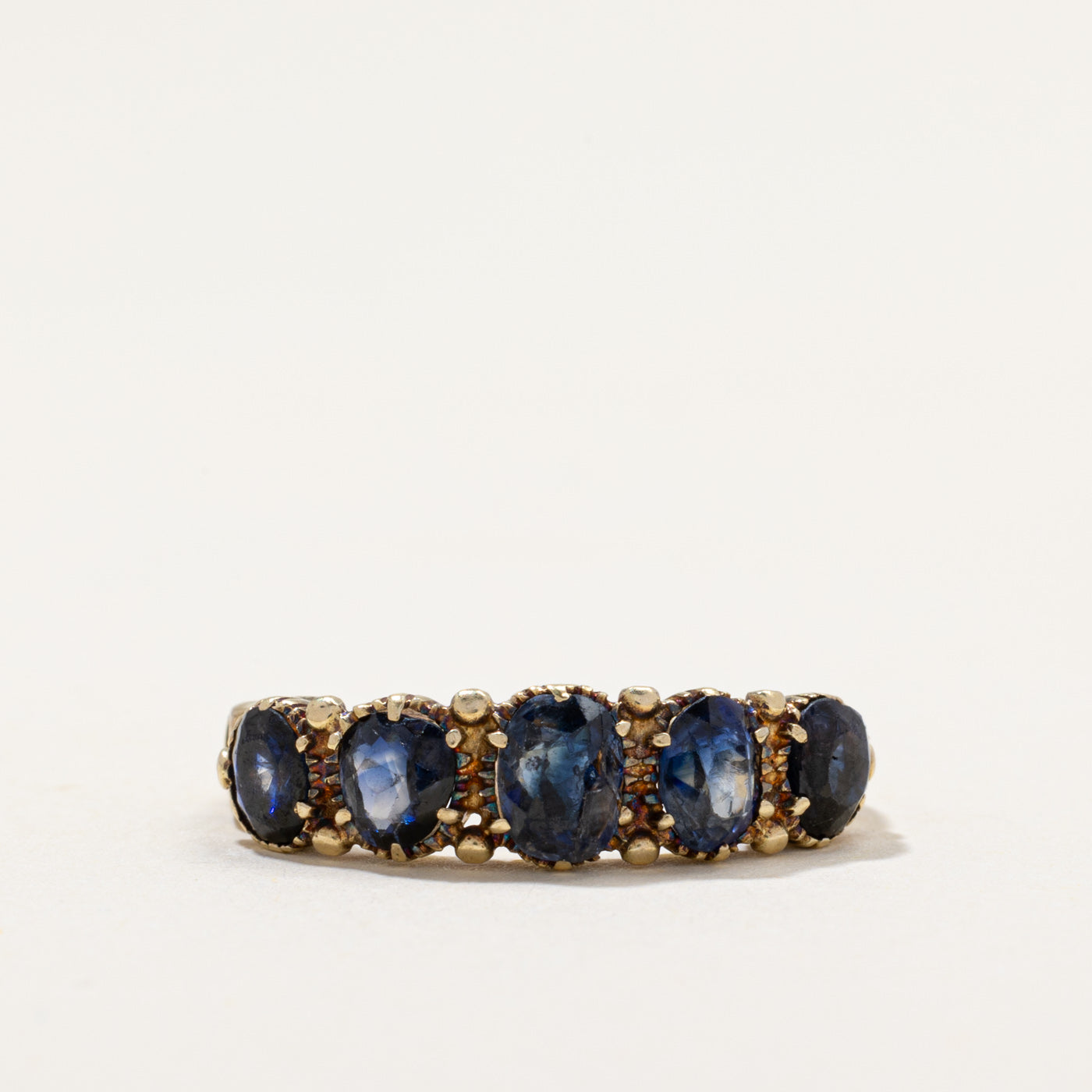 Vintage Five Stone Sapphire Band | 1.65ctw | SZ 6.25
