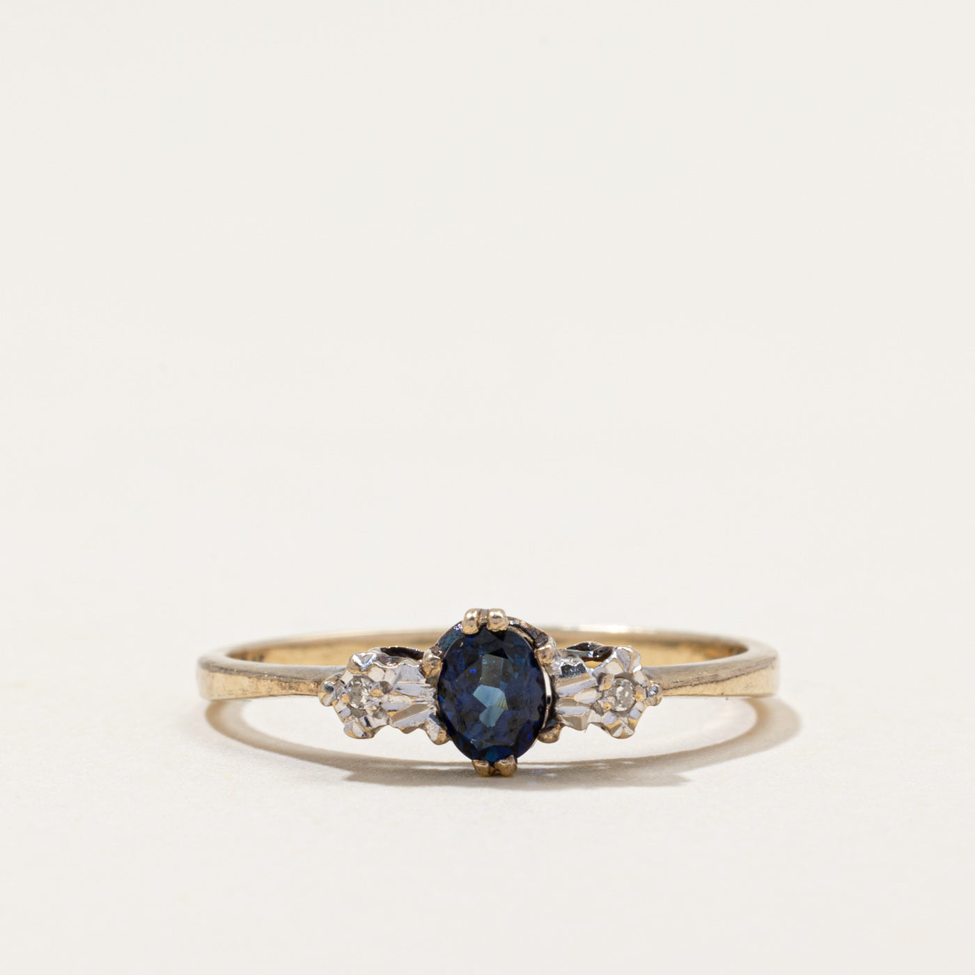Vintage Sapphire & Diamond Ring | 0.25ct, 0.02ctw | SZ 4.5