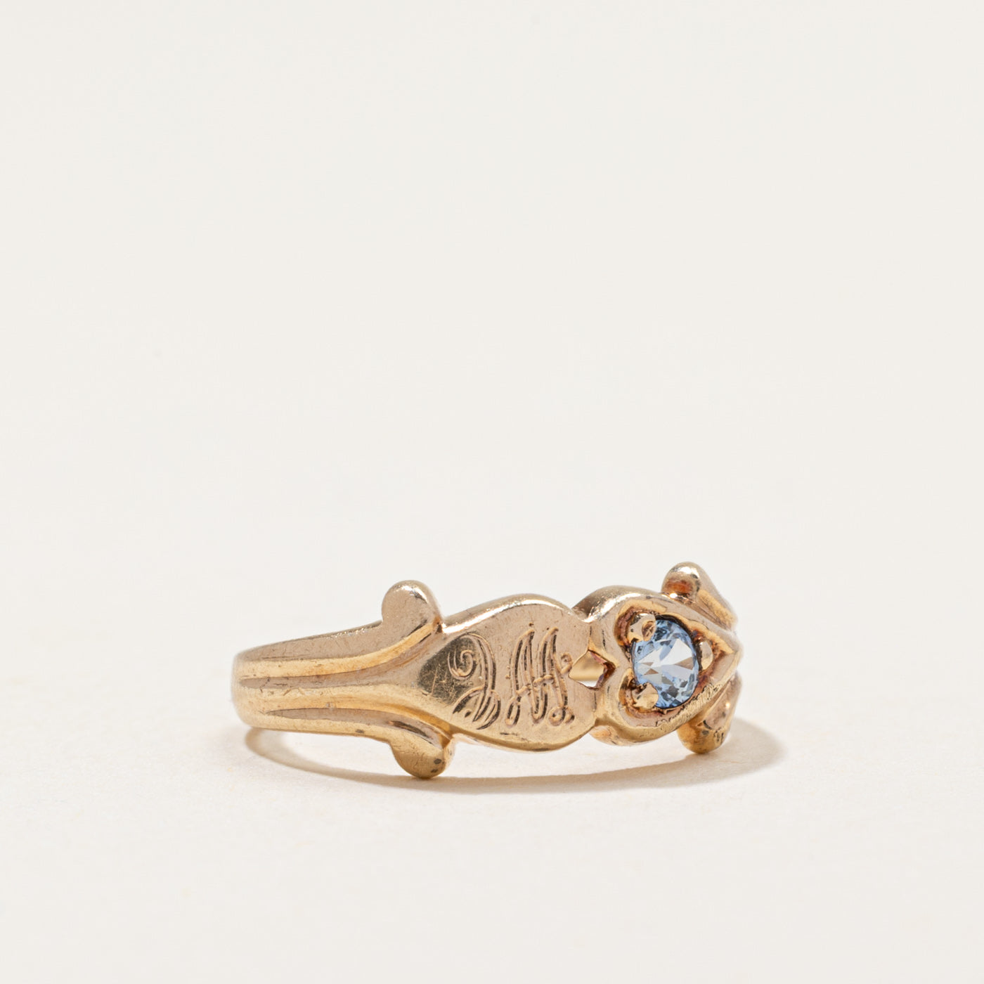 Synthetic Spinel Heart Ring | 0.07ct | SZ 2.25