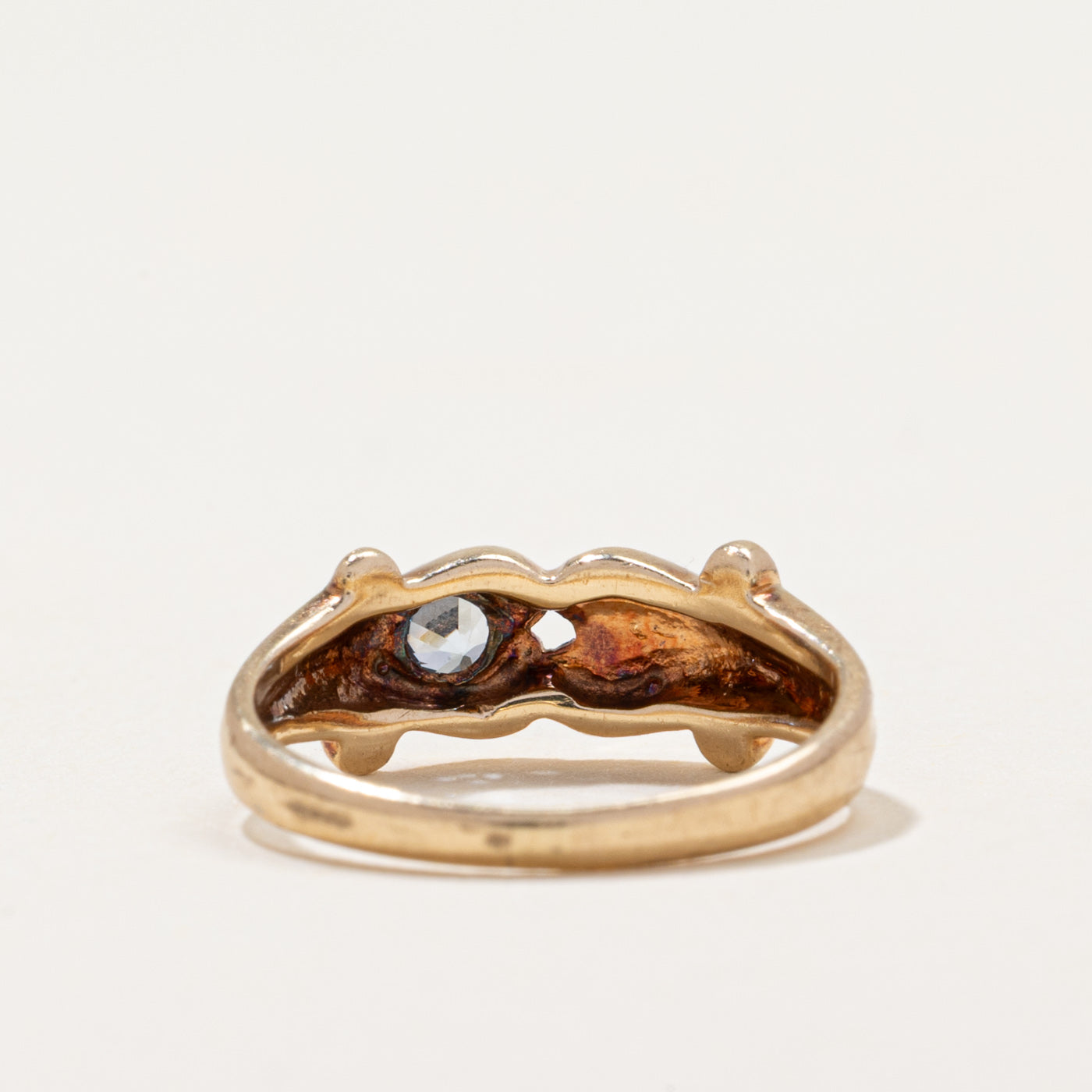 Synthetic Spinel Heart Ring | 0.07ct | SZ 2.25