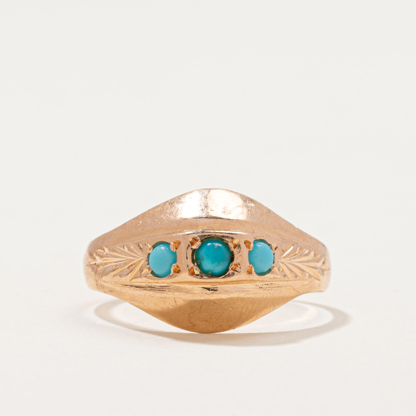 Vintage Turquoise Dome Ring | 0.21ctw | SZ 7.25
