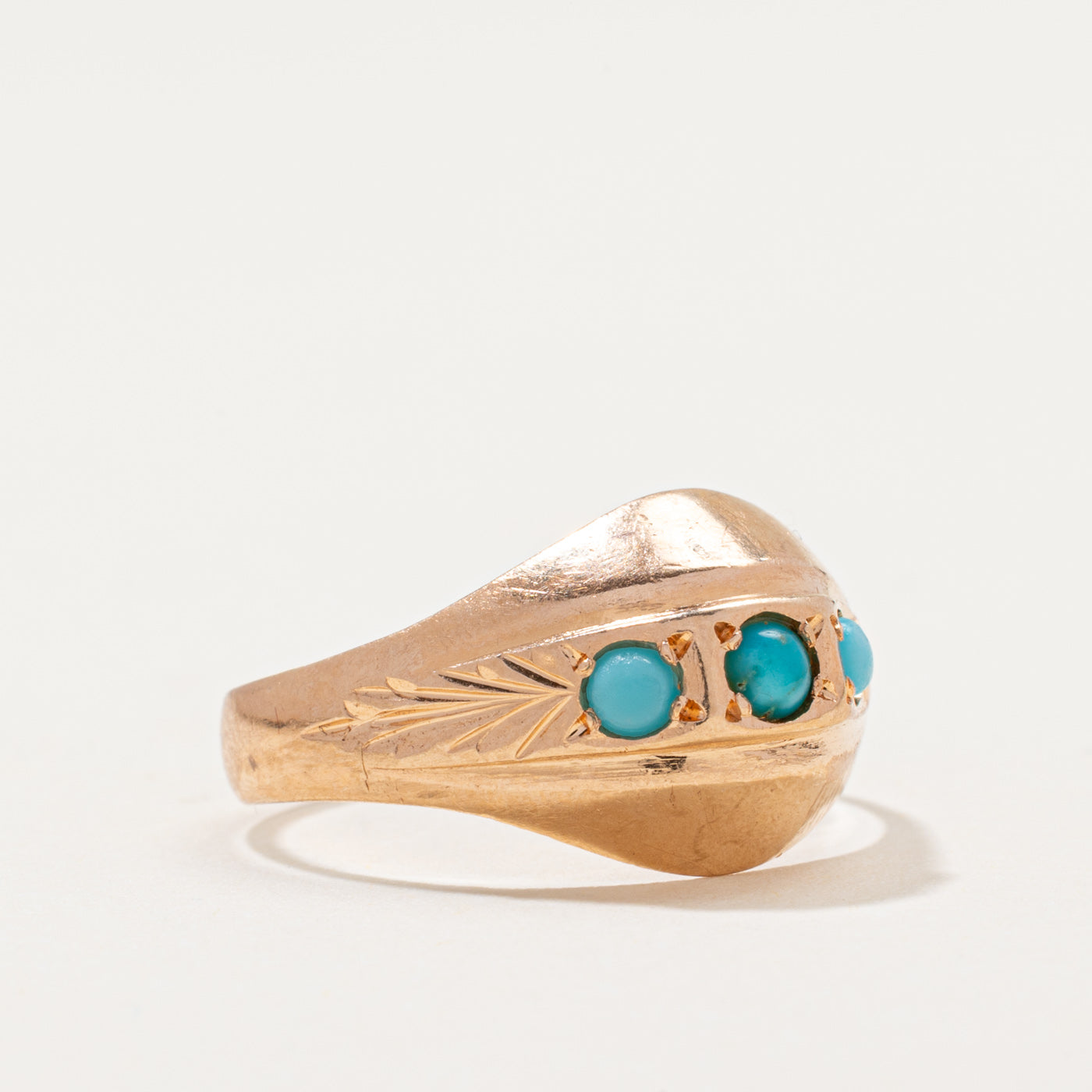 Vintage Turquoise Dome Ring | 0.21ctw | SZ 7.25