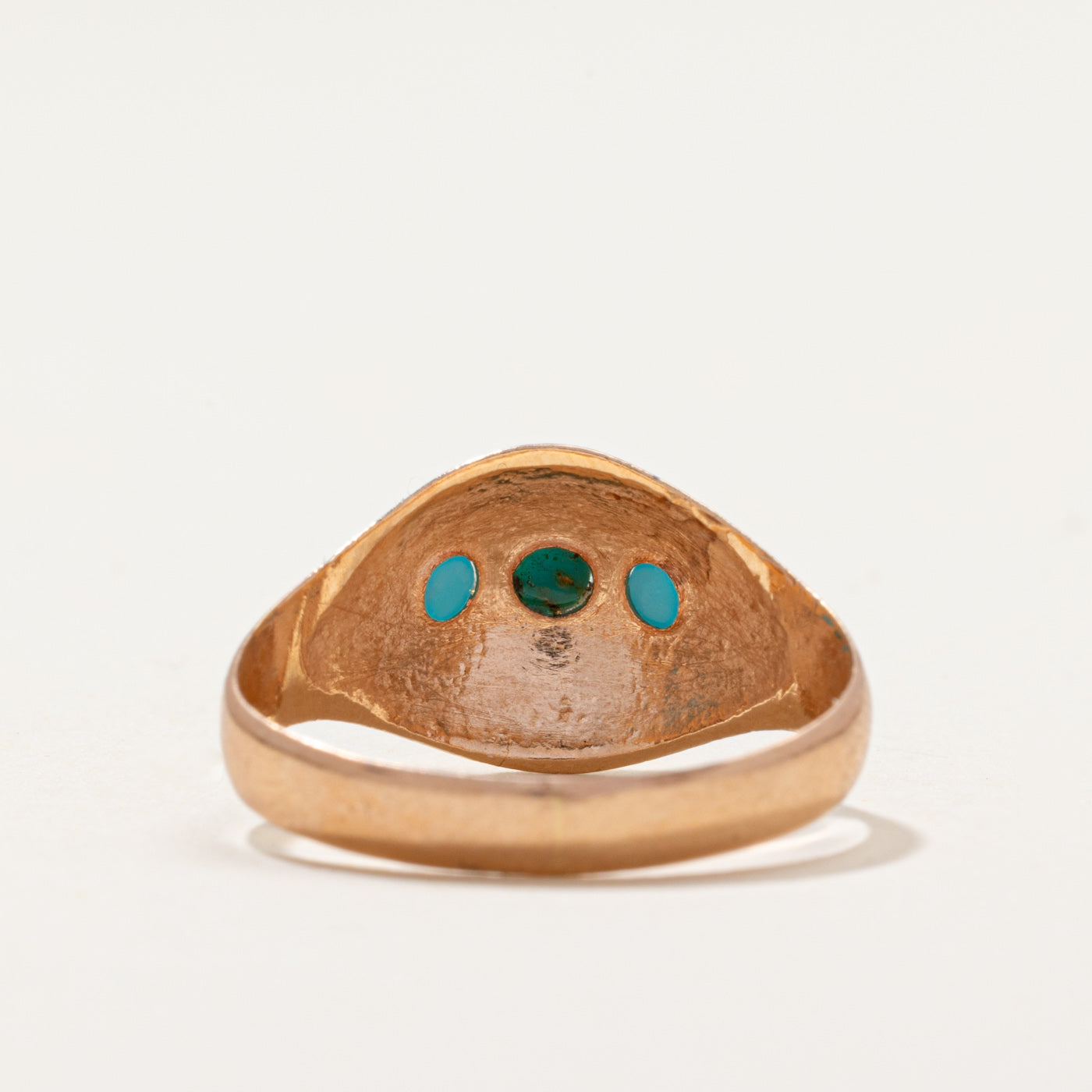 Vintage Turquoise Dome Ring | 0.21ctw | SZ 7.25